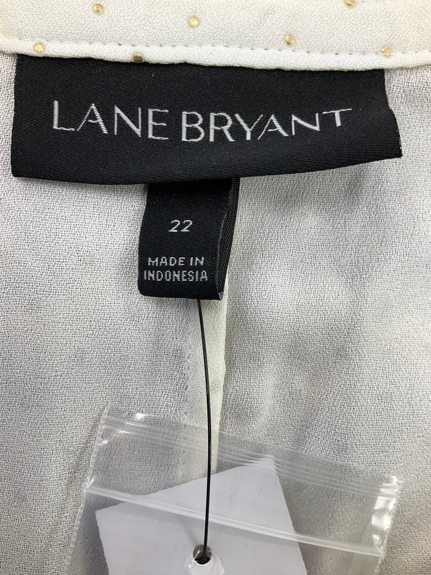 Cream Top Long Sleeve Lane Bryant, Size 2x