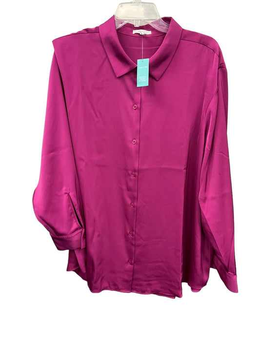 Pink Blouse Long Sleeve Maurices, Size 3x