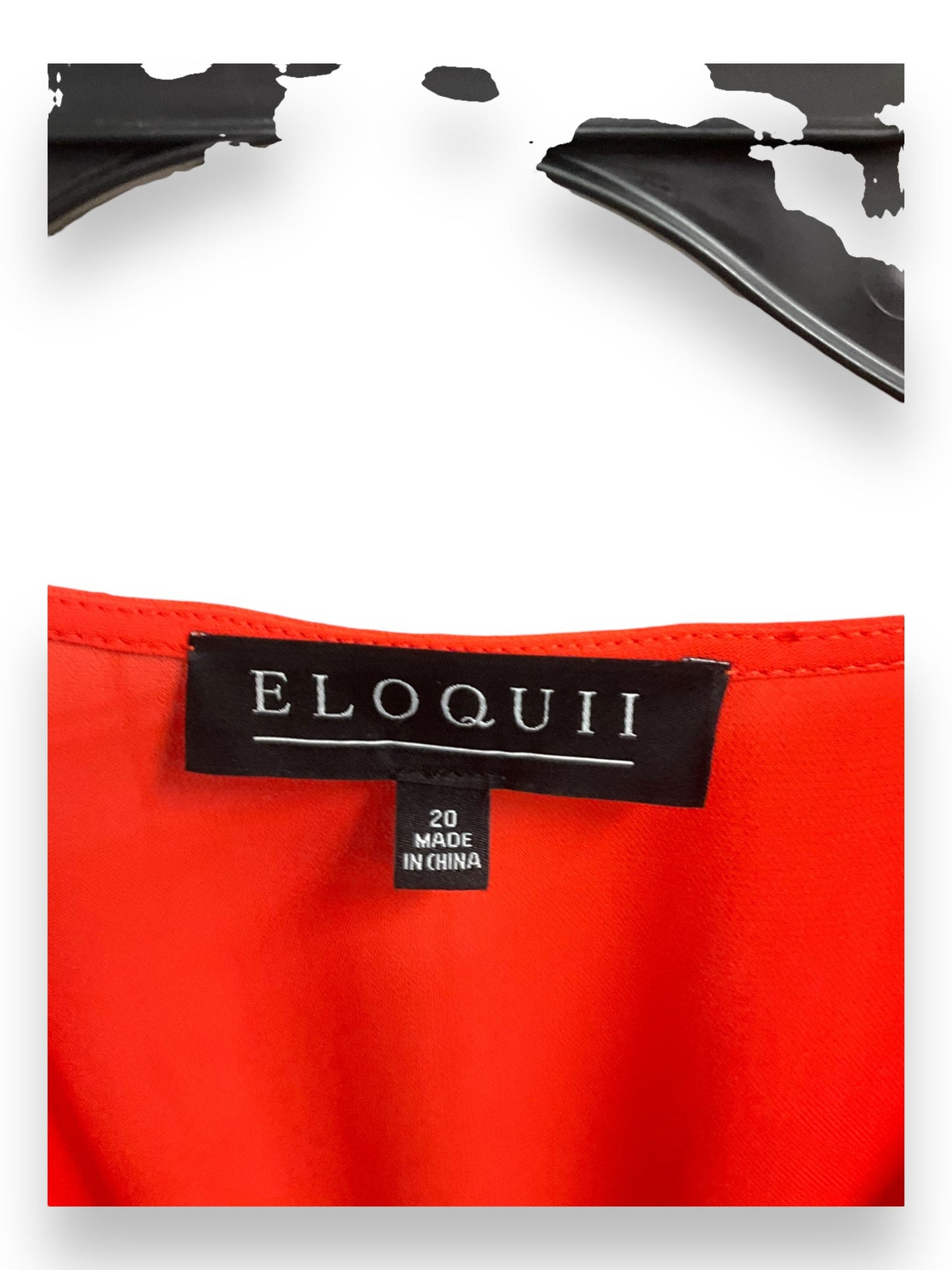 Blouse Short Sleeve By Eloquii In Orange, Size: 1x