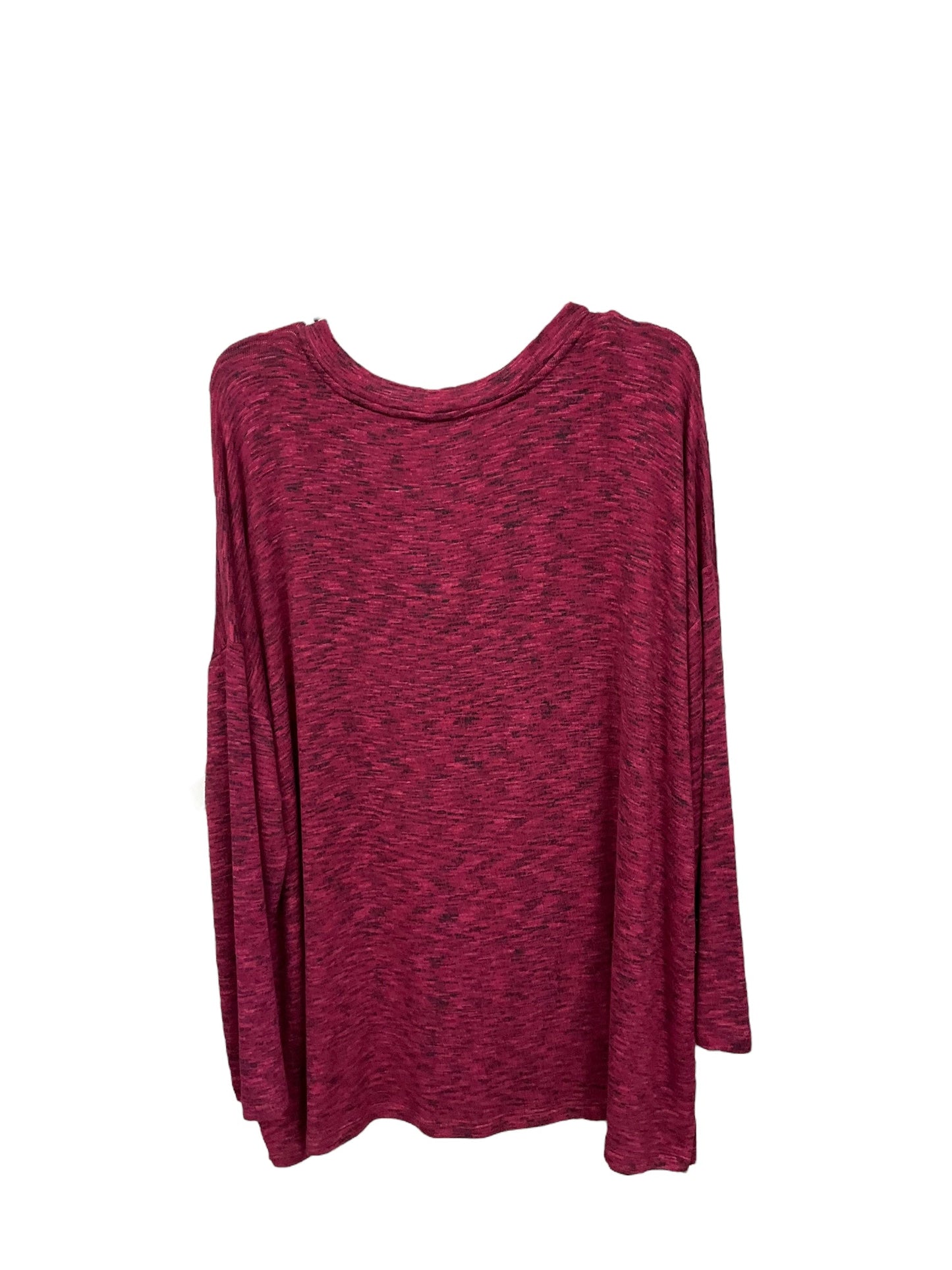 Top Long Sleeve By Chicos In Burgundy, Size: Xl