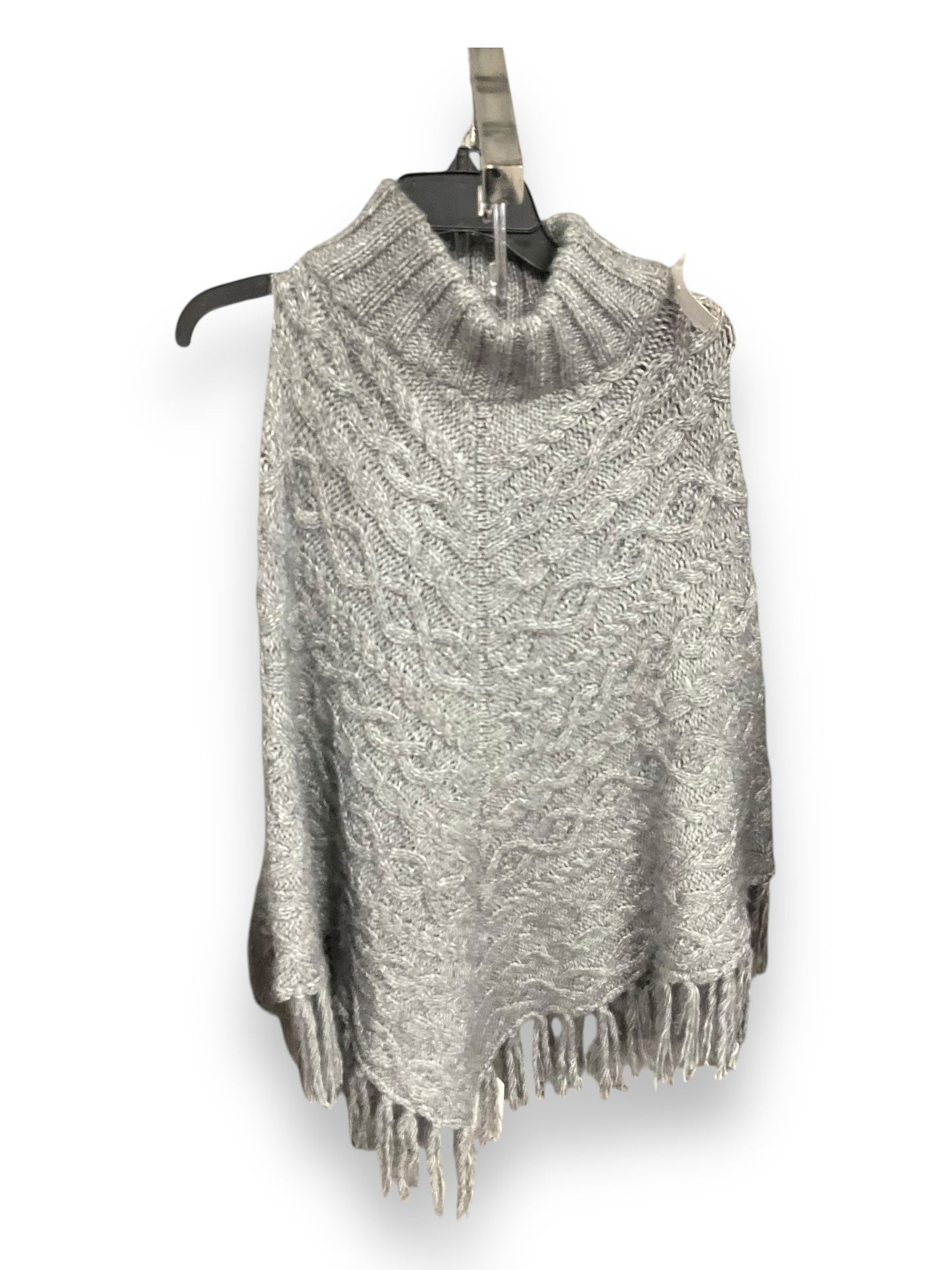 Poncho By Time And Tru In Grey, Size: Onesize