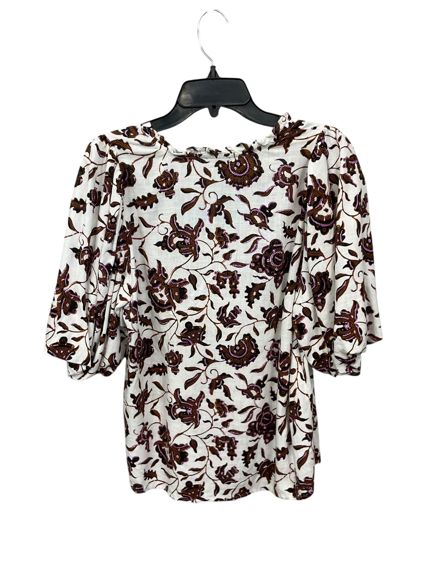 Top 3/4 Sleeve By Ann Taylor In Floral, Size: S