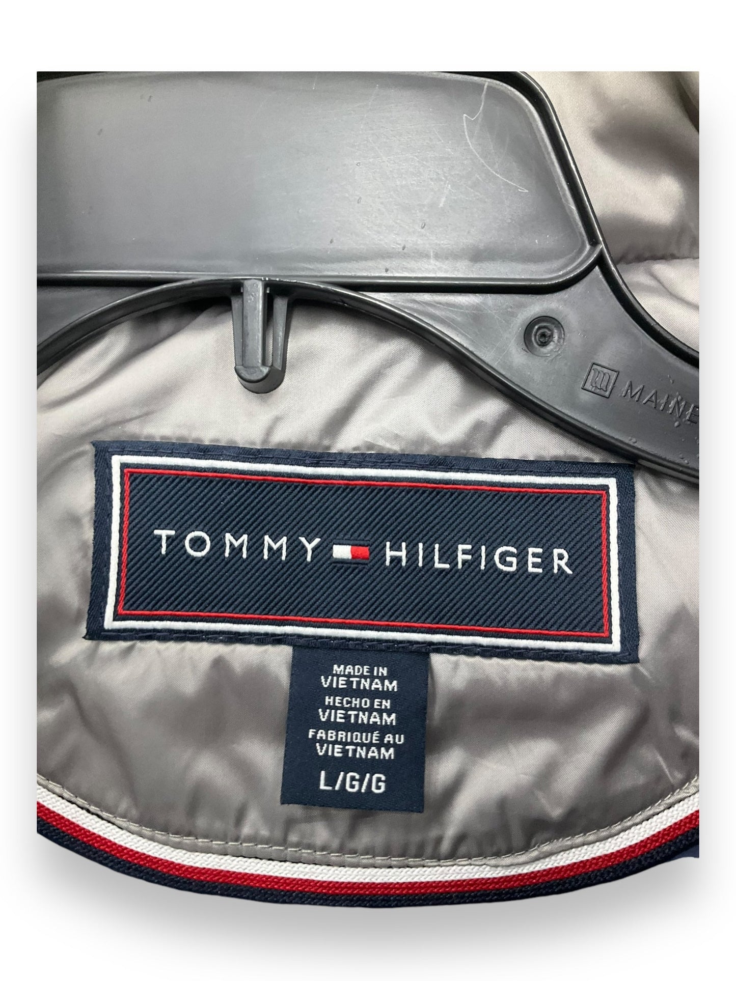 Vest Puffer & Quilted By Tommy Hilfiger In Grey, Size: L