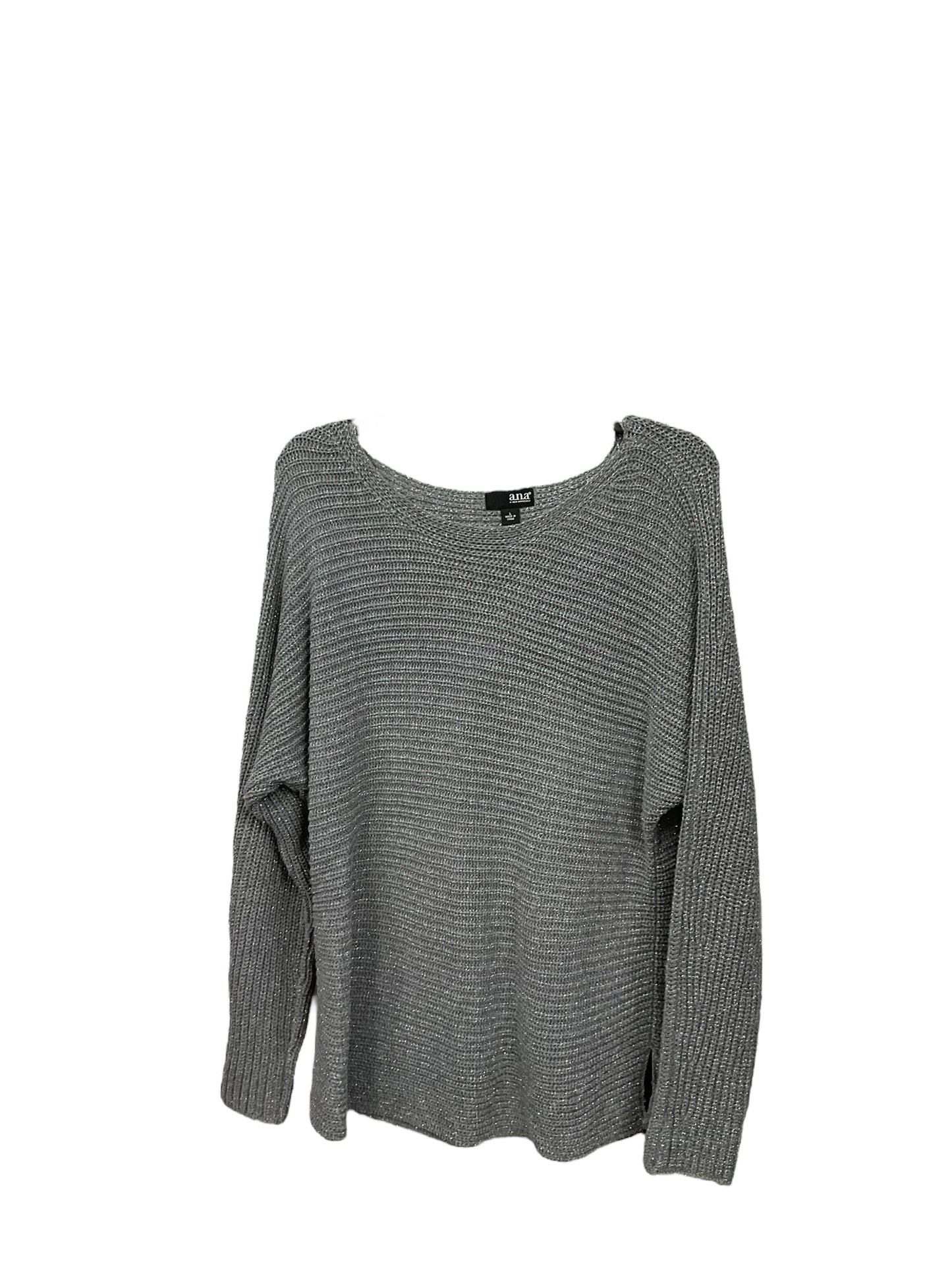 Sweater By Ana In Grey, Size: L