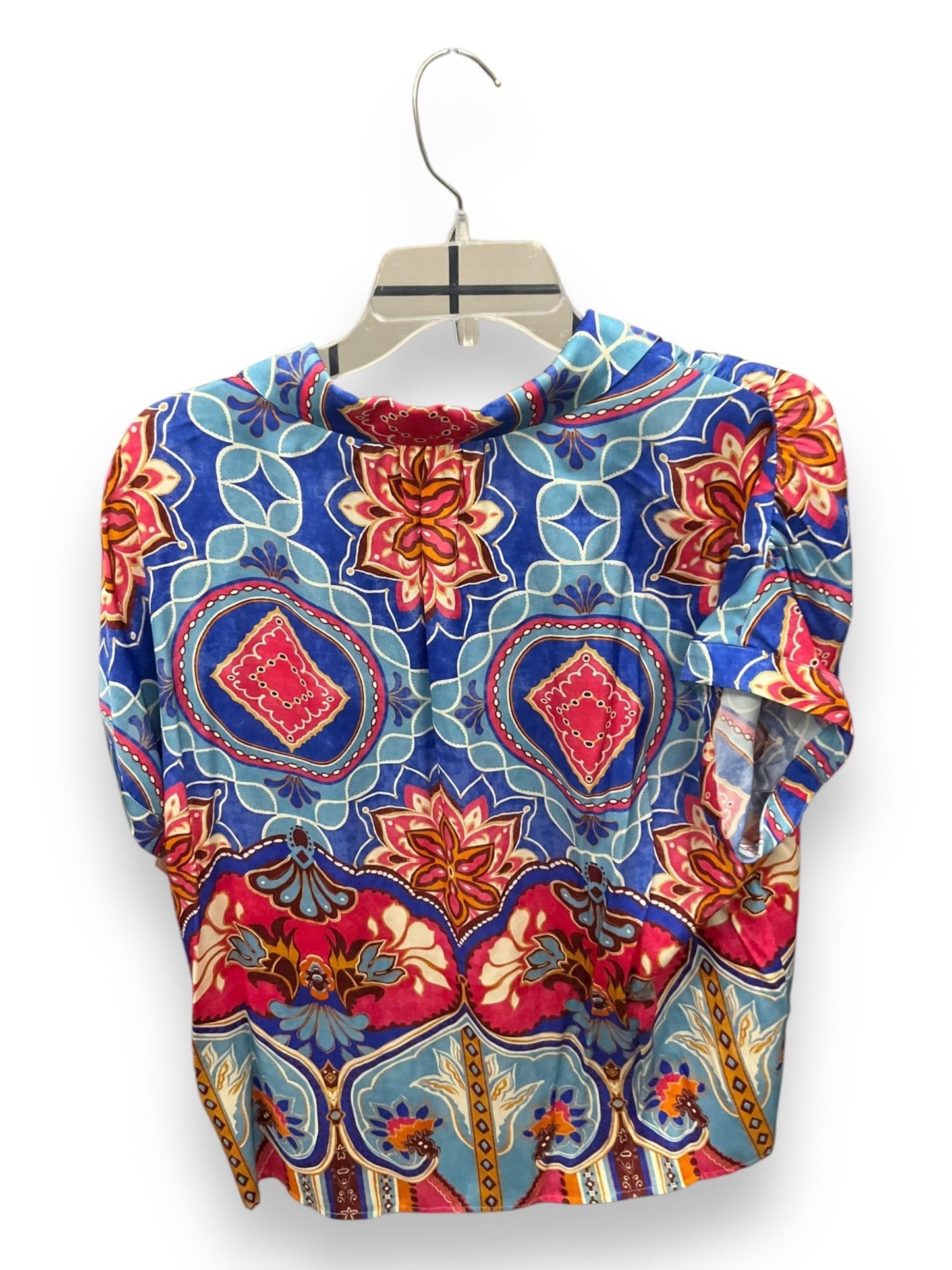 Top Short Sleeve By Elie Tahari In Multi-colored, Size: L