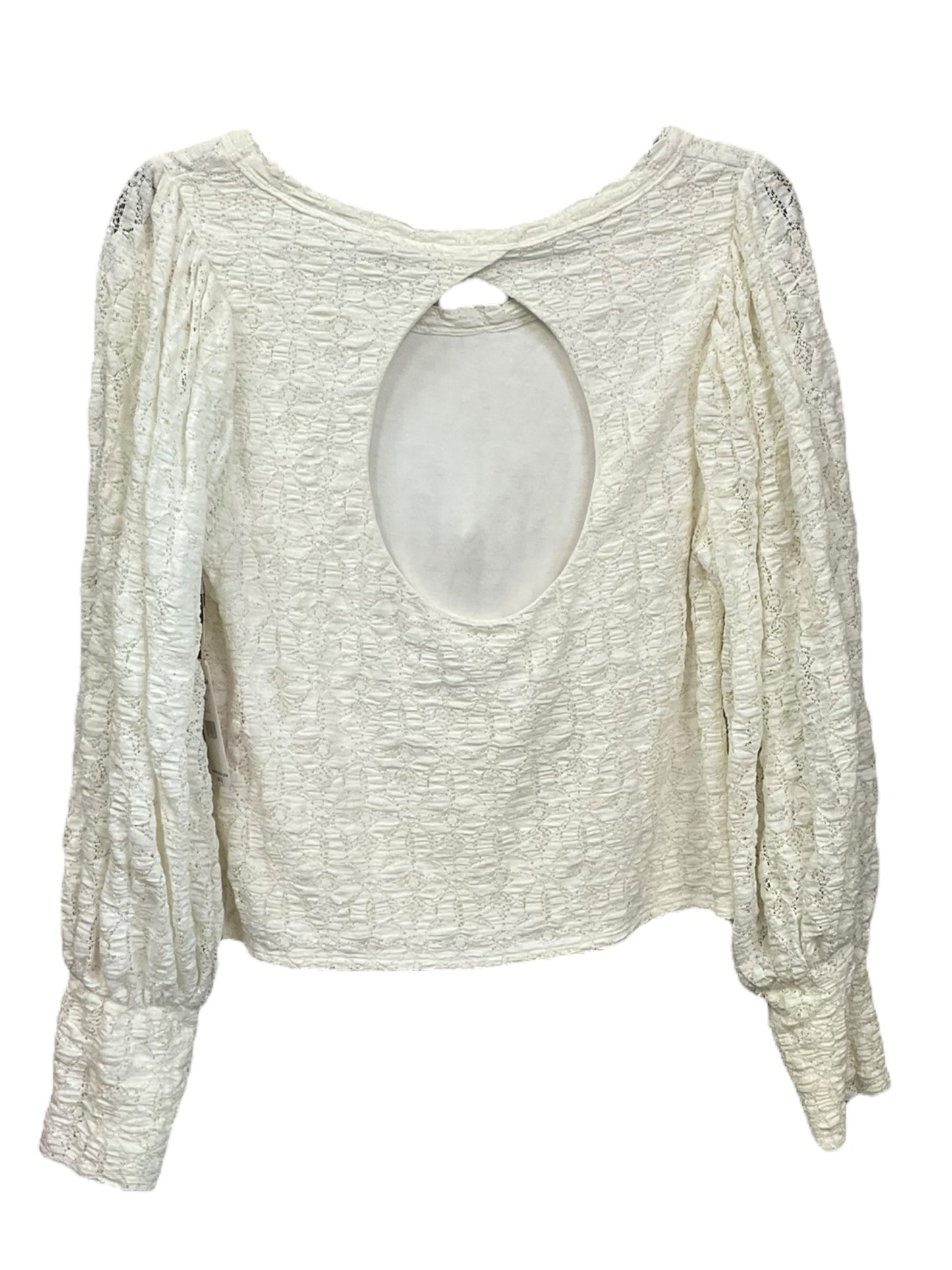 Cream Top Long Sleeve Free People, Size Xl