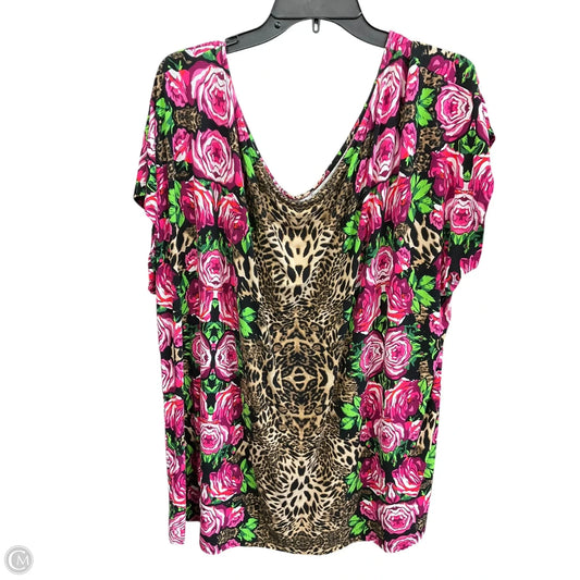 Top Short Sleeve By Torrid In Maroon, Size: 4x