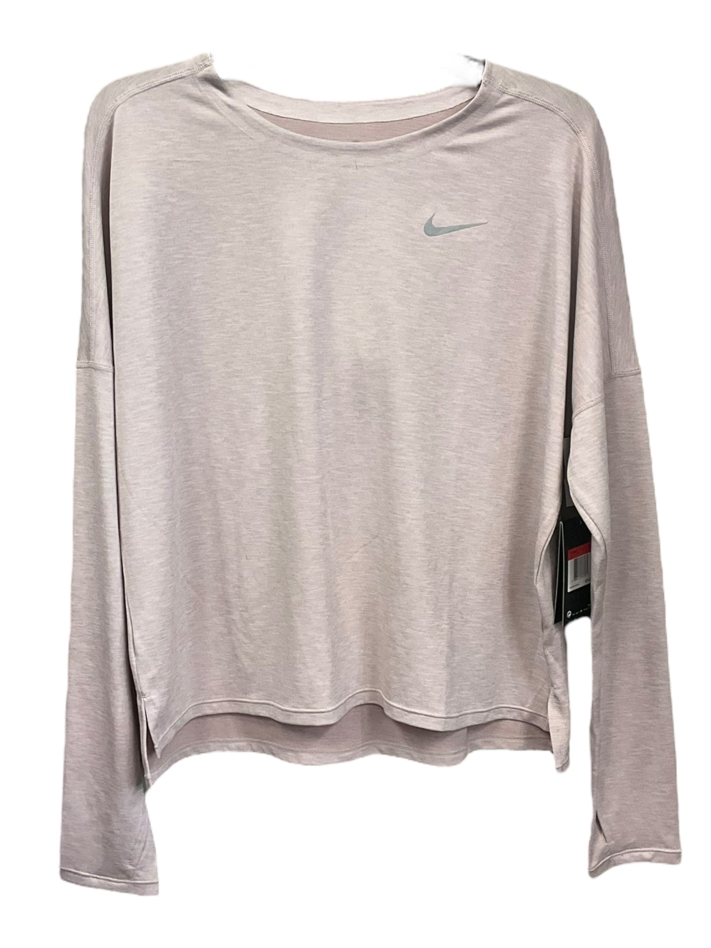 Pink Athletic Top Long Sleeve Crewneck Nike Apparel, Size L