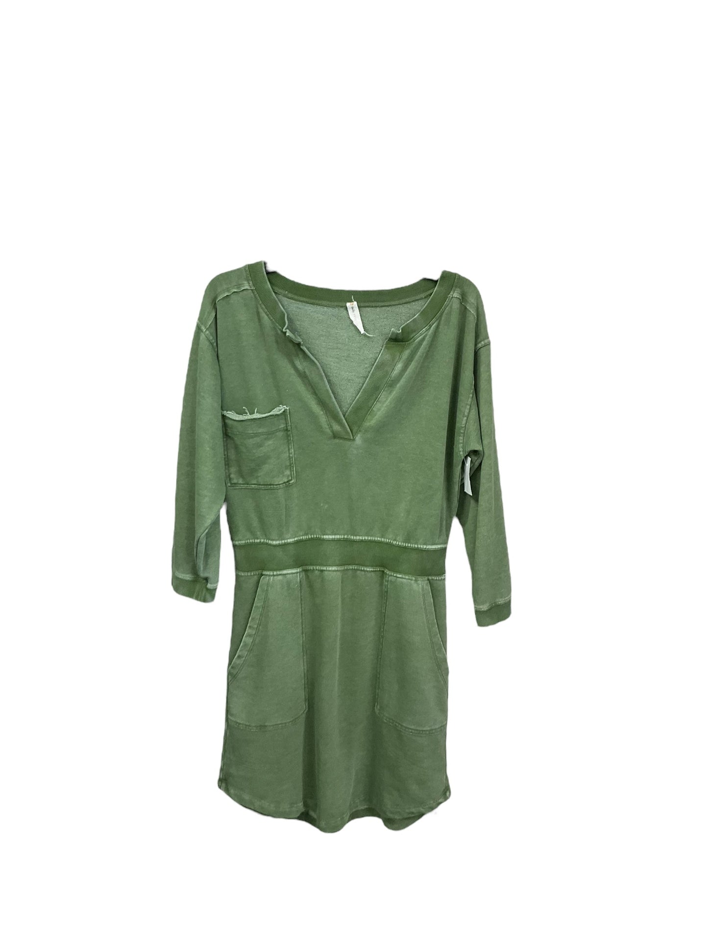 Green Dress Casual Midi Daily Practice By Anthropologie, Size S