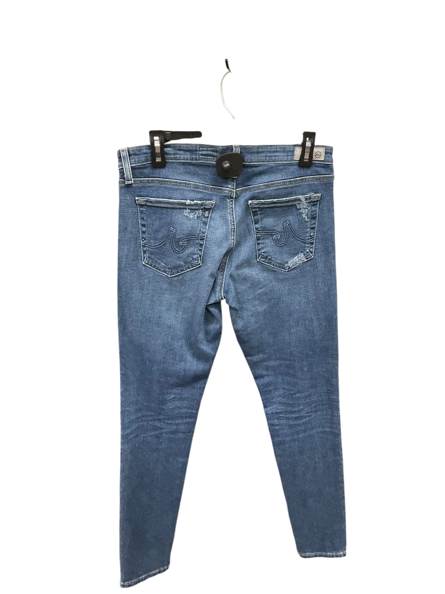 Jeans Skinny By Adriano Goldschmied In Blue Denim, Size: 10