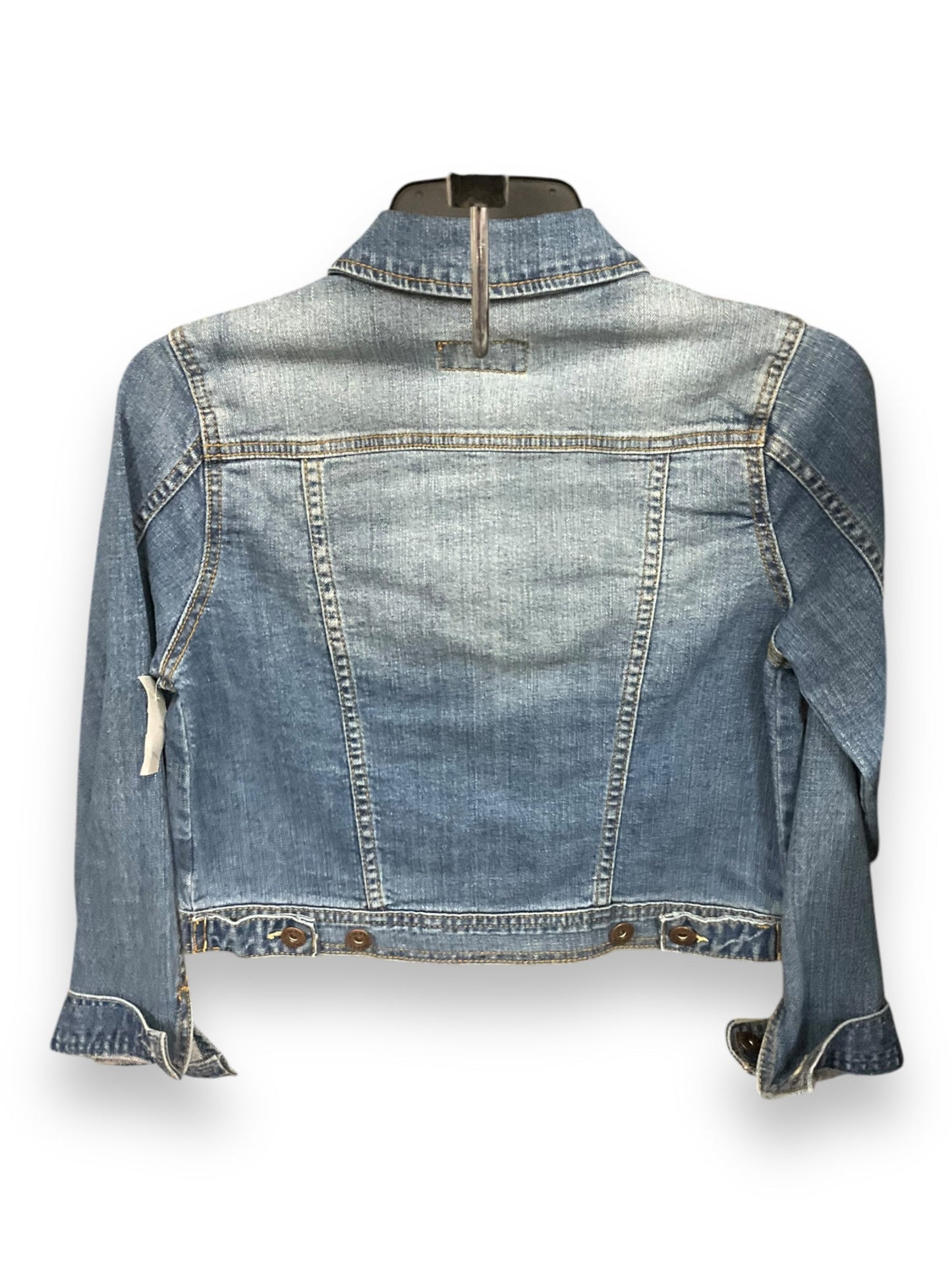 Jacket Denim By Lucky Brand In Blue Denim, Size: L