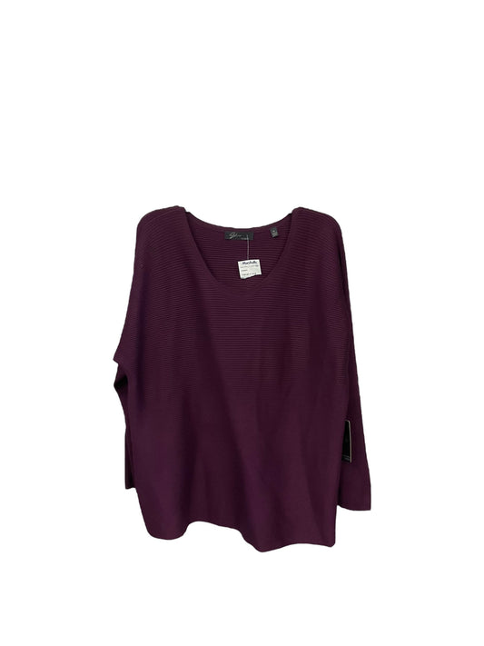 Sweater By Cyrus Knits In Purple, Size: 1x