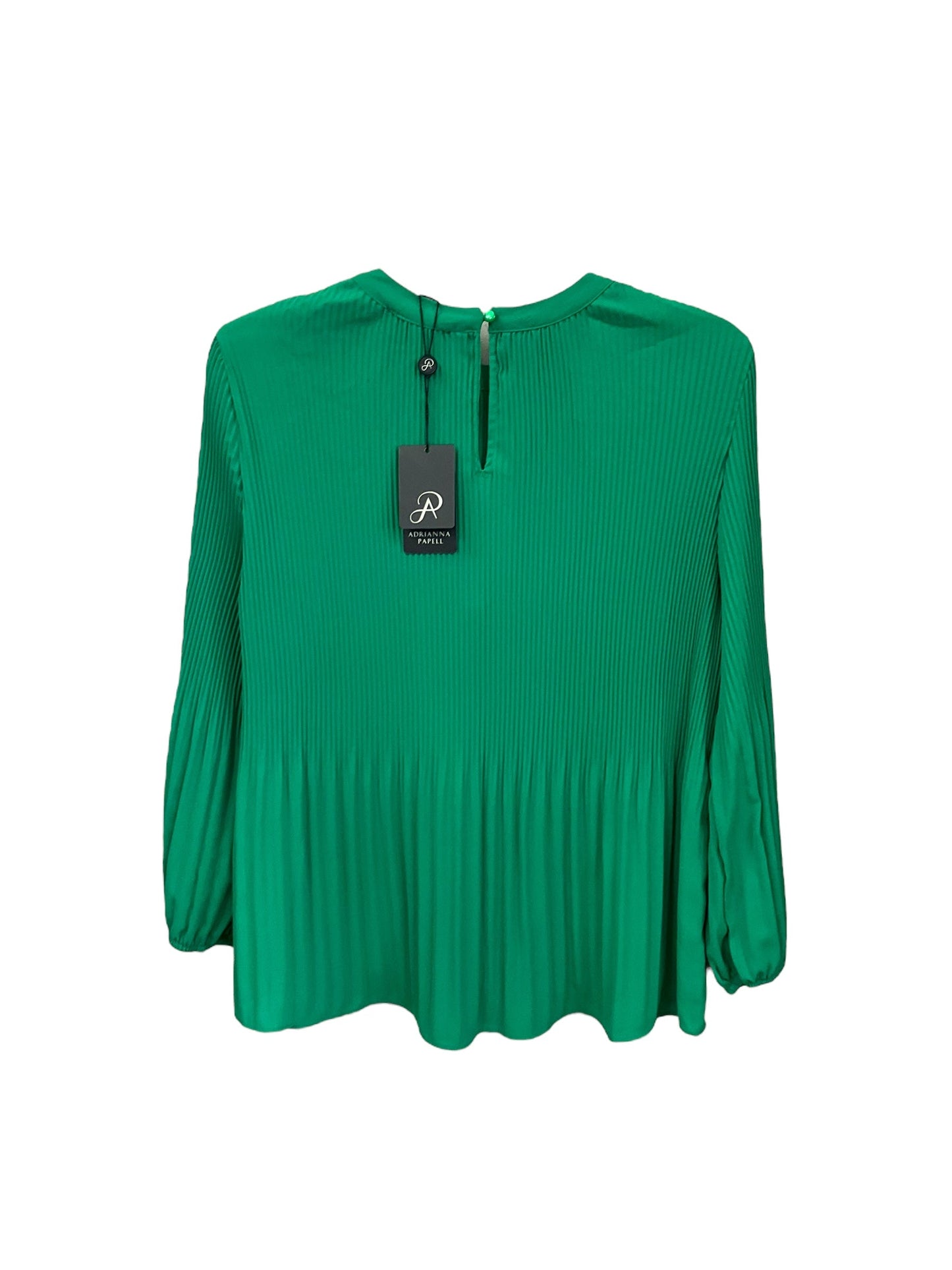 Top Long Sleeve By Adrianna Papell In Green, Size: S