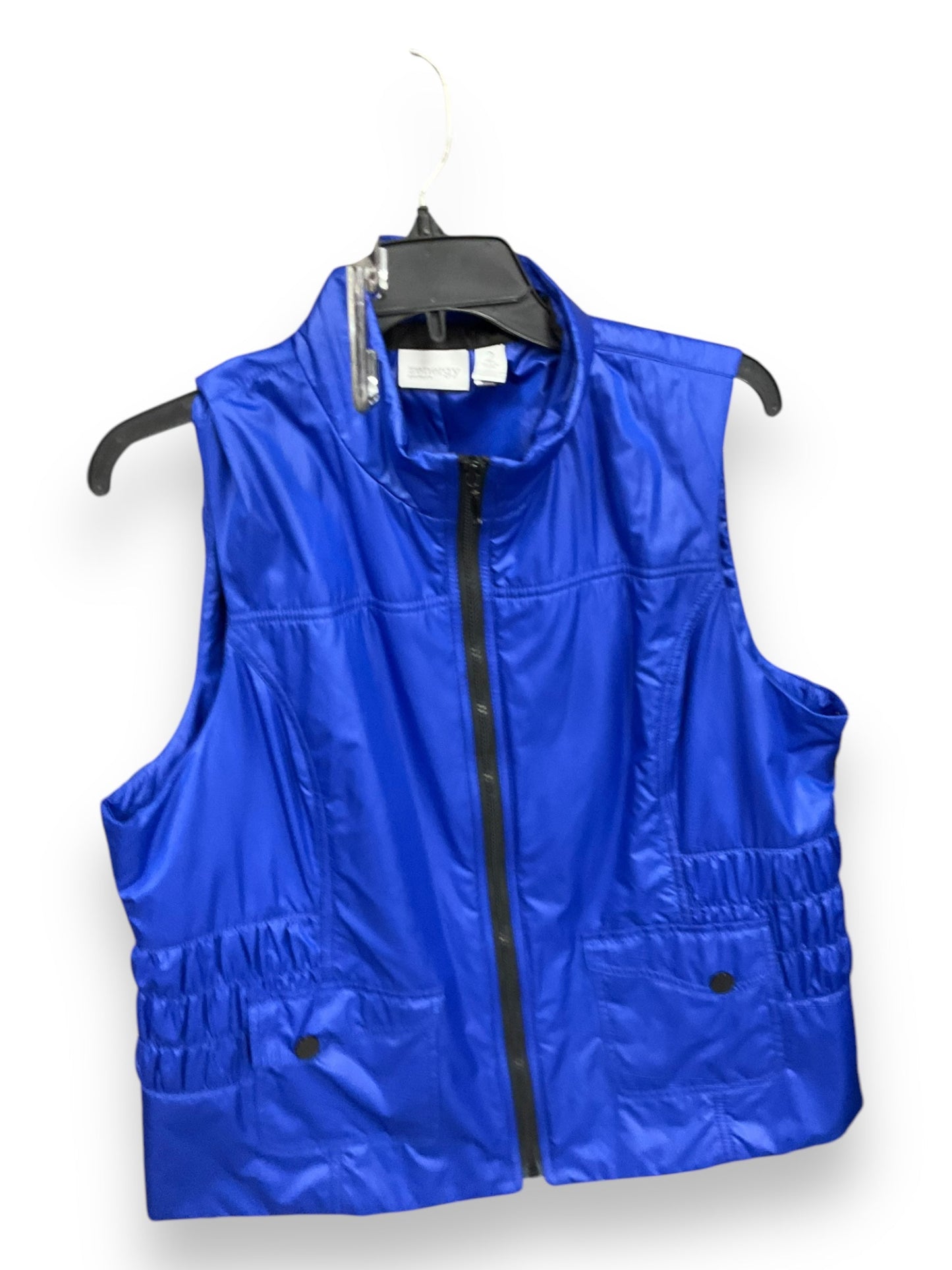 Vest Puffer & Quilted By Zenergy By Chicos In Blue, Size: L