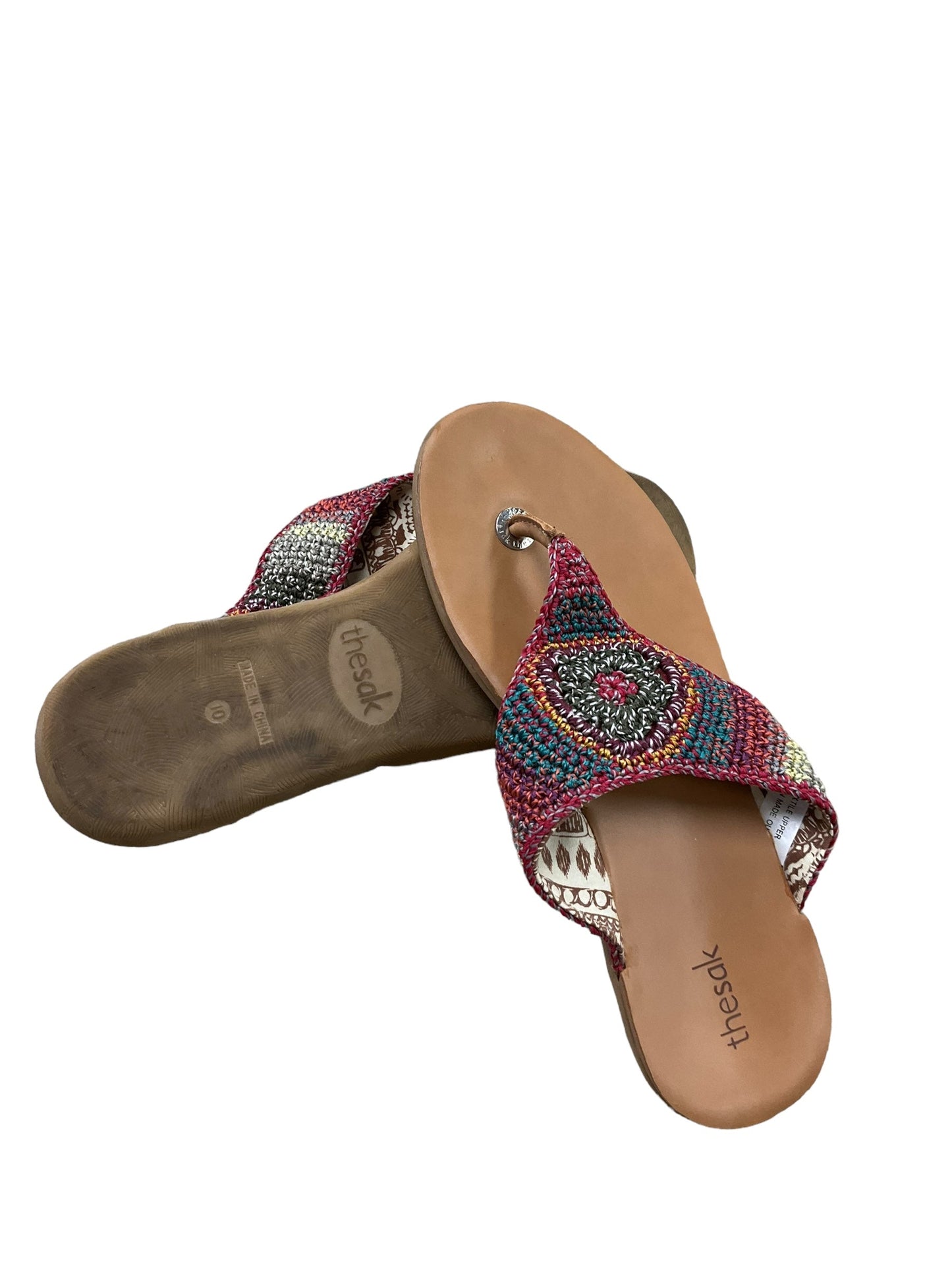 Multi-colored Sandals Flip Flops The Sak, Size 10