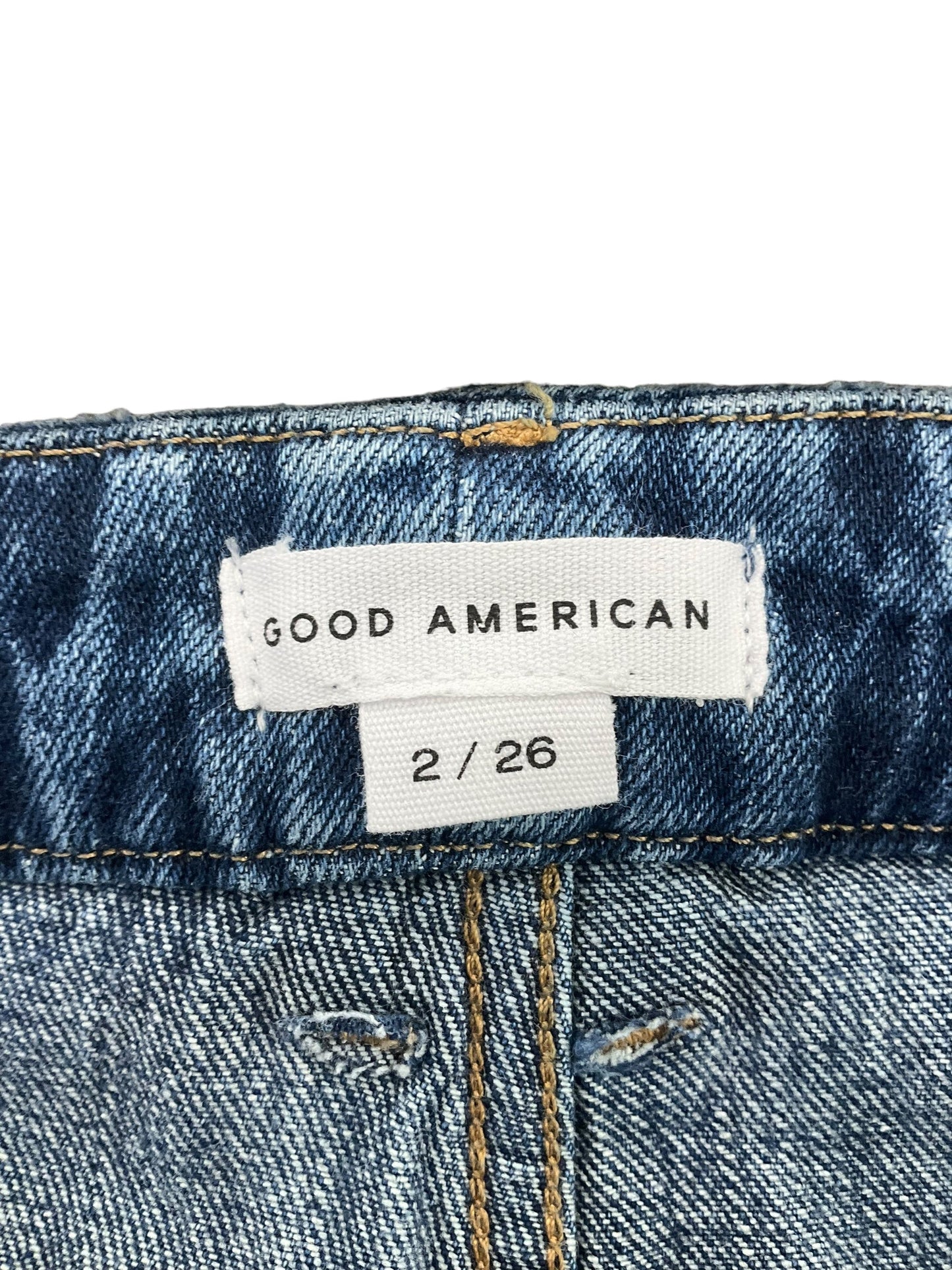 Blue Denim Jeans Straight Good American, Size 2