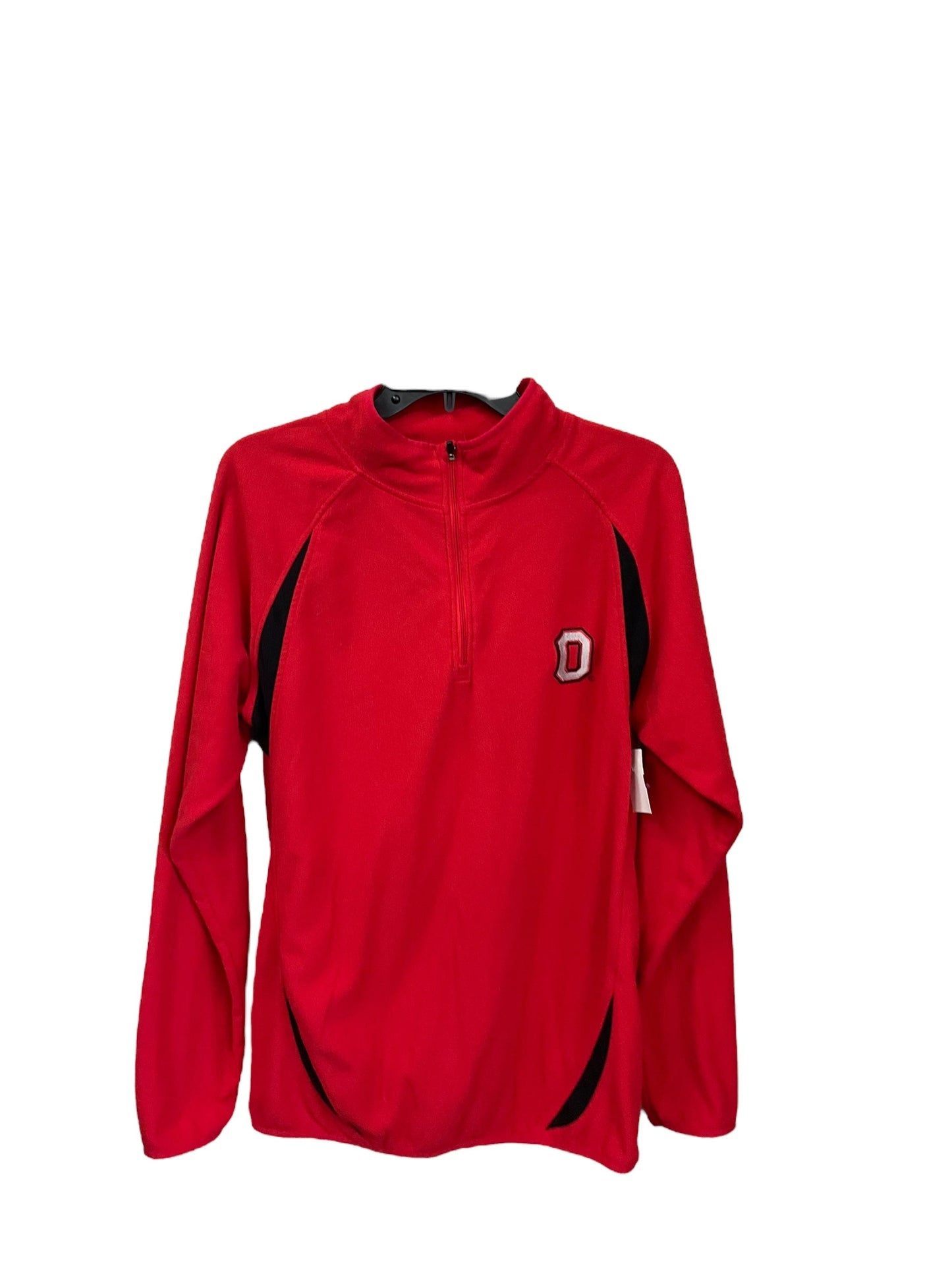 Athletic Fleece By Clothes Mentor In Black & Red, Size: S