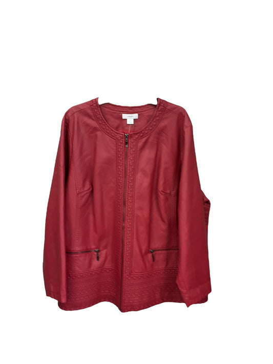 Jacket Other By Cj Banks In Red, Size: 3x