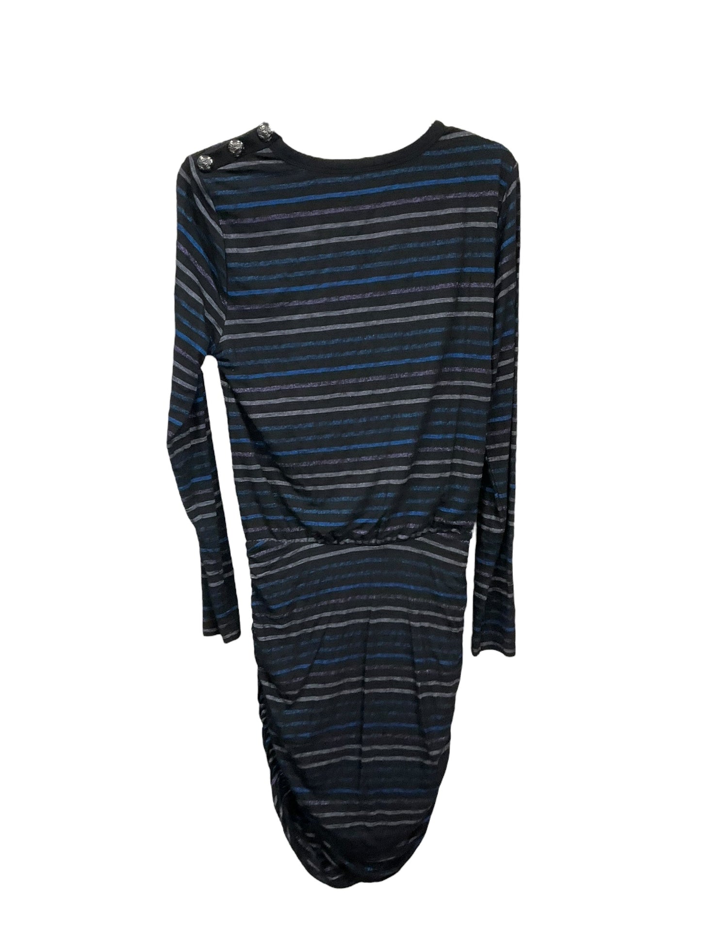 Dress Casual Midi By White House Black Market In Black & Blue, Size: M