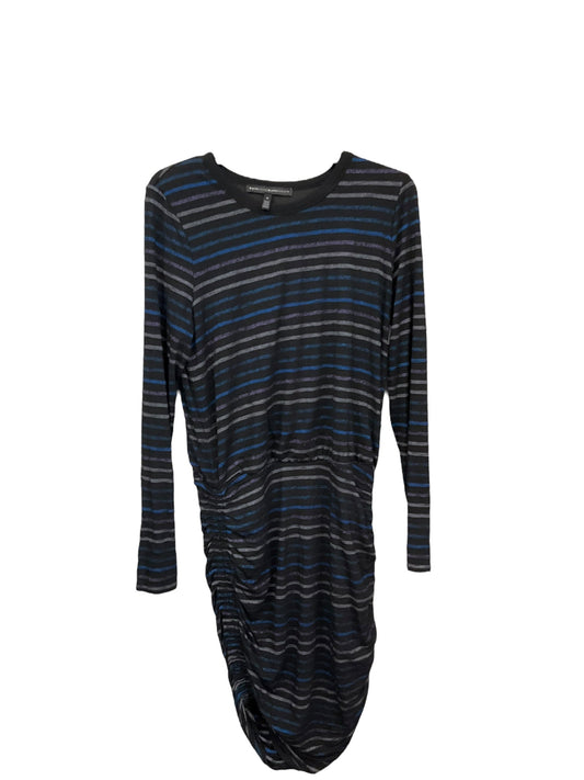 Dress Casual Midi By White House Black Market In Black & Blue, Size: M