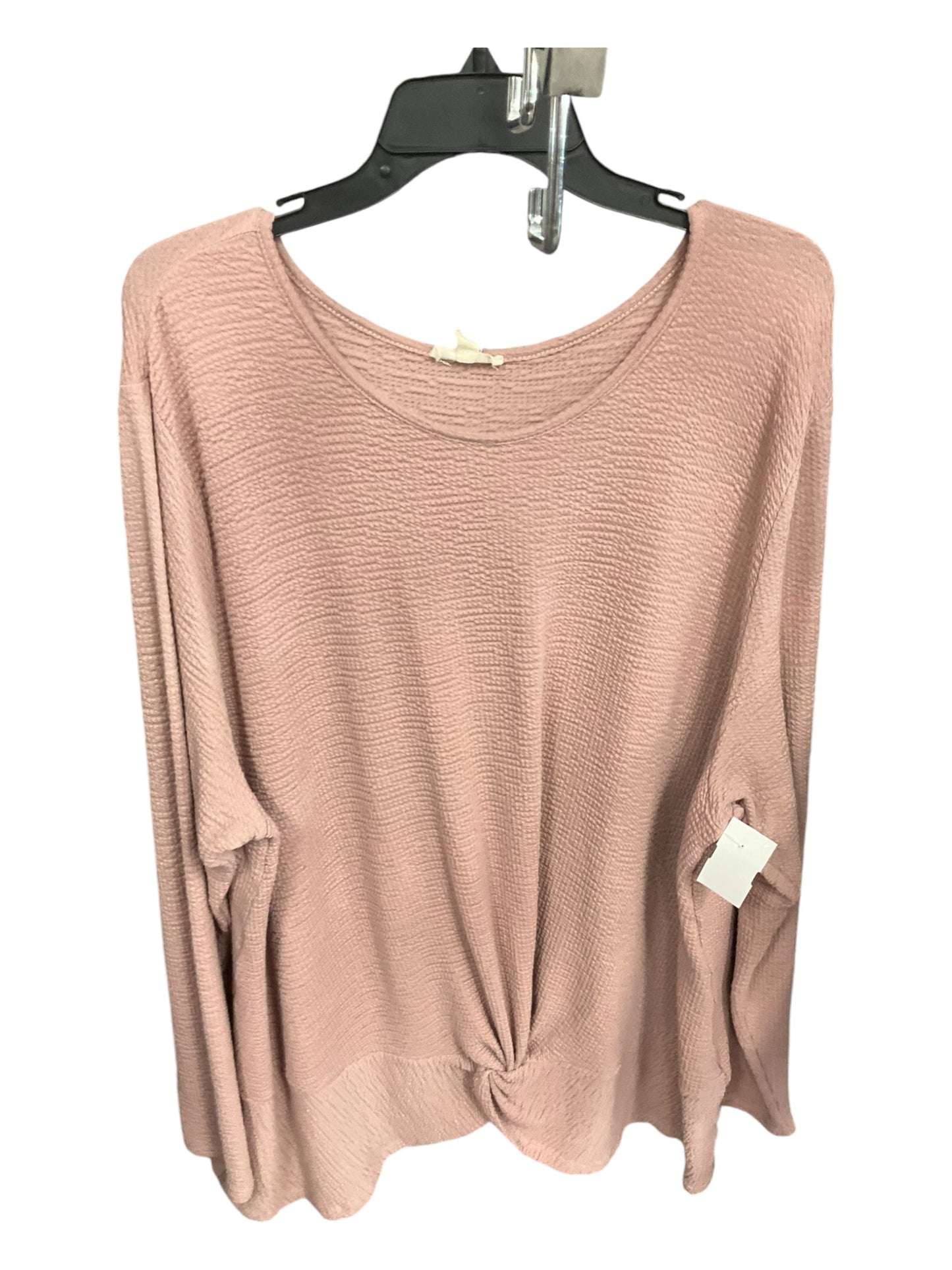 Top Long Sleeve By Clothes Mentor In Pink, Size: 3x