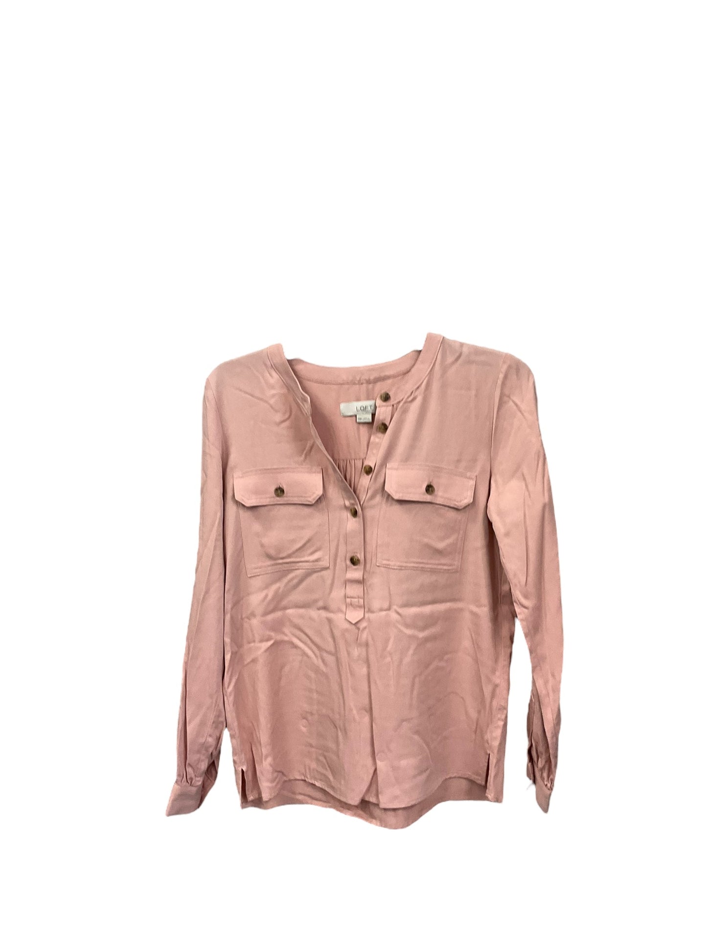 Top Long Sleeve By Loft In Pink, Size: Xs