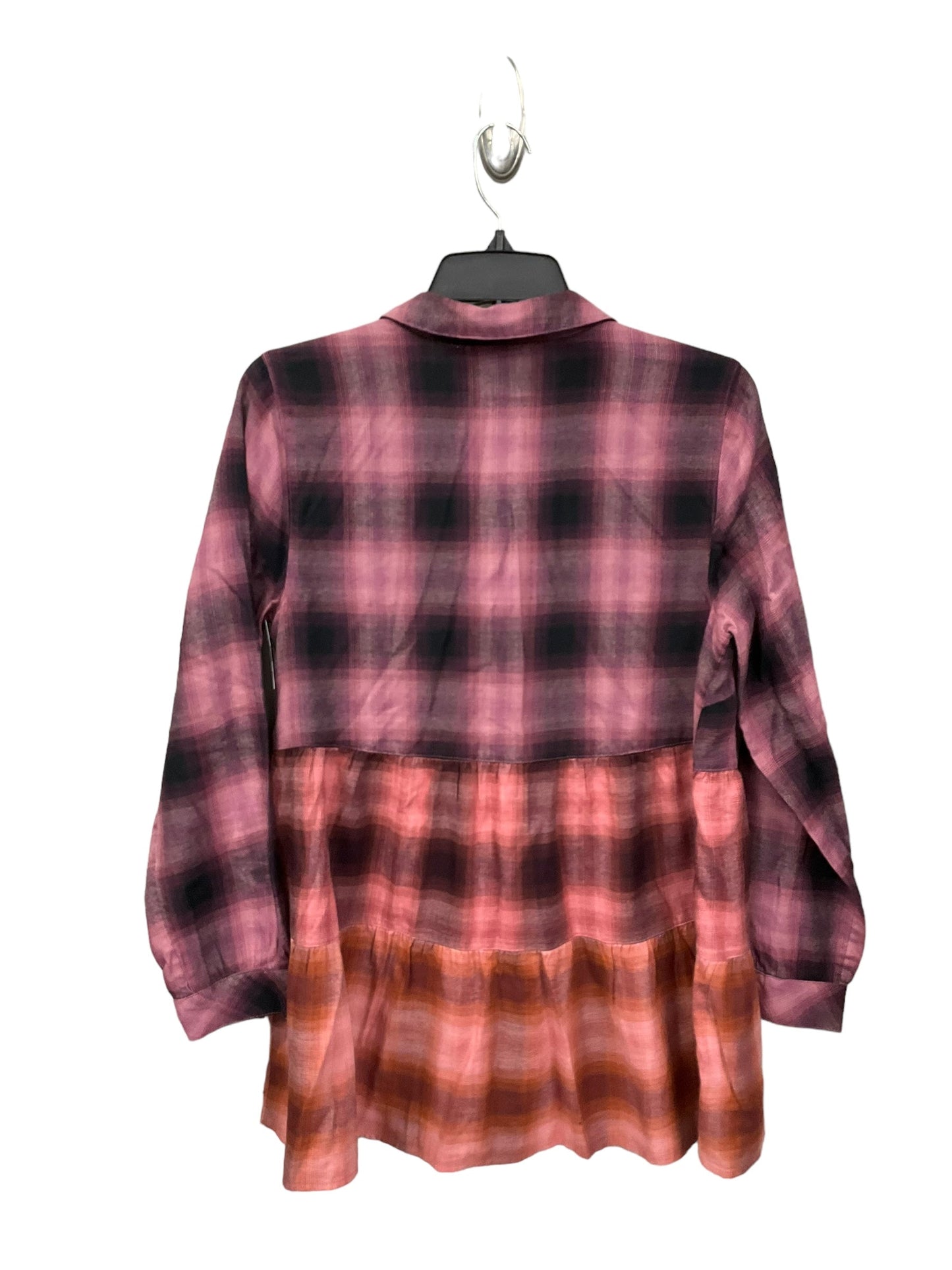 Blouse Long Sleeve By J. Jill In Plaid Pattern, Size: S