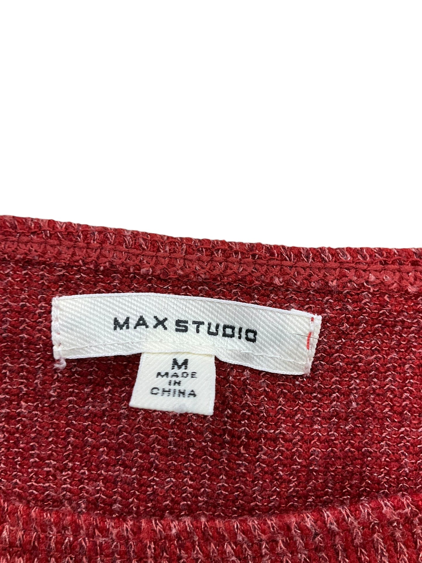 Top Long Sleeve By Max Studio In Red, Size: M