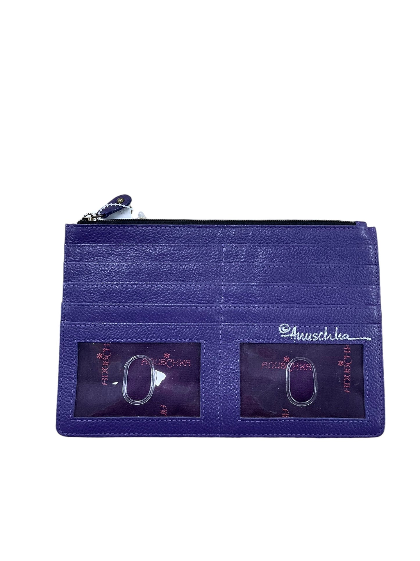 Wallet Leather By Anuschka, Size: Medium