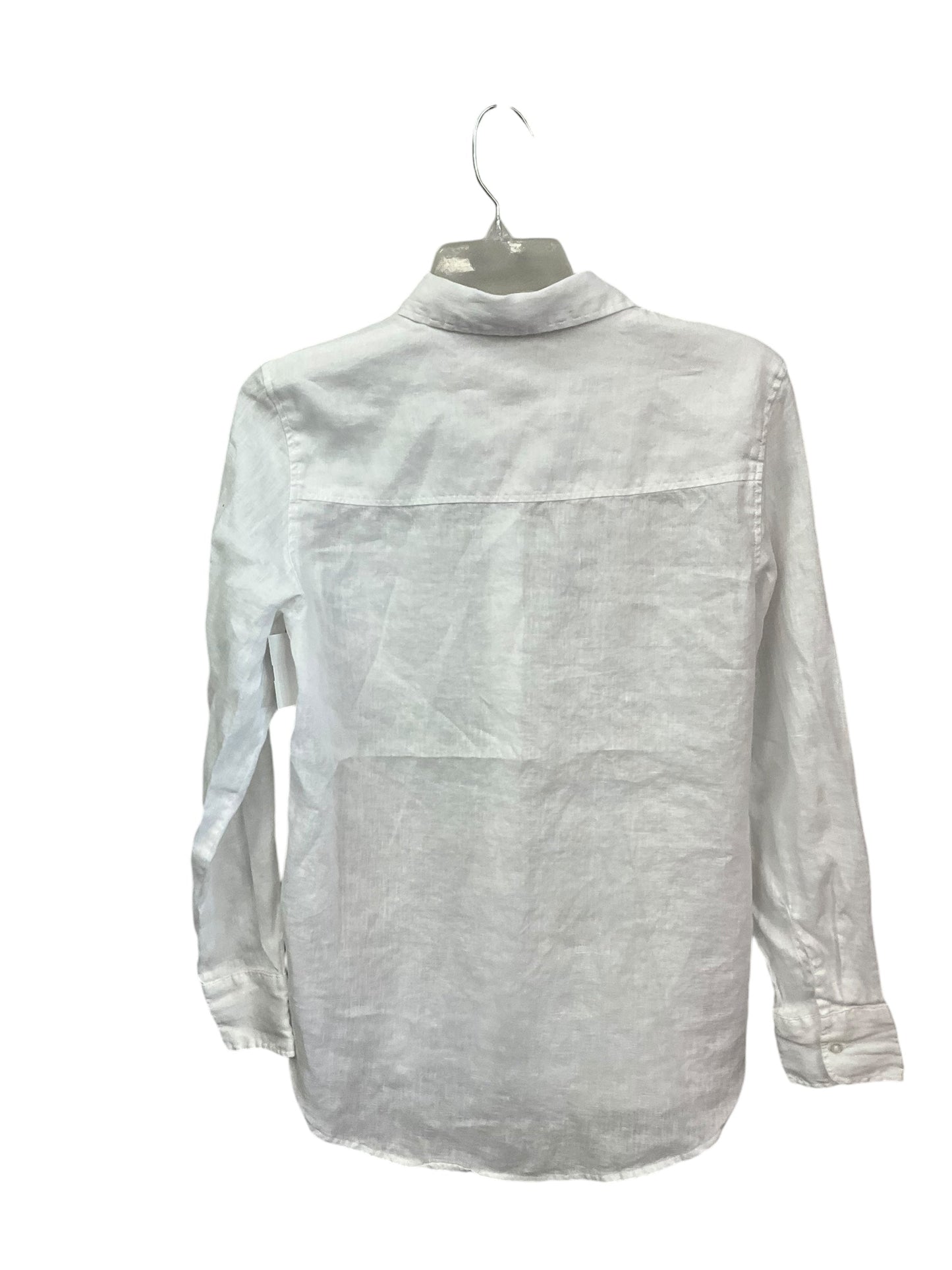 Blouse Long Sleeve By H&m In White, Size: Xs