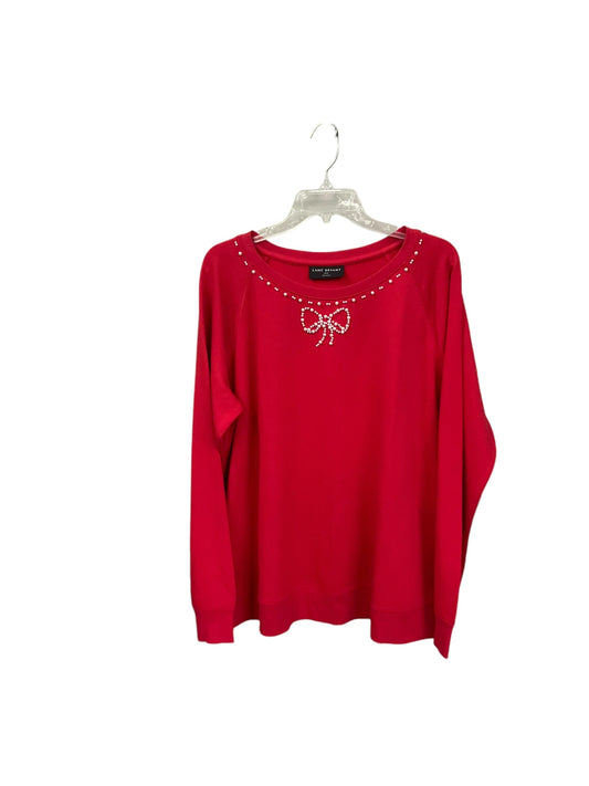 Sweatshirt Crewneck By Lane Bryant In Red, Size: 1x