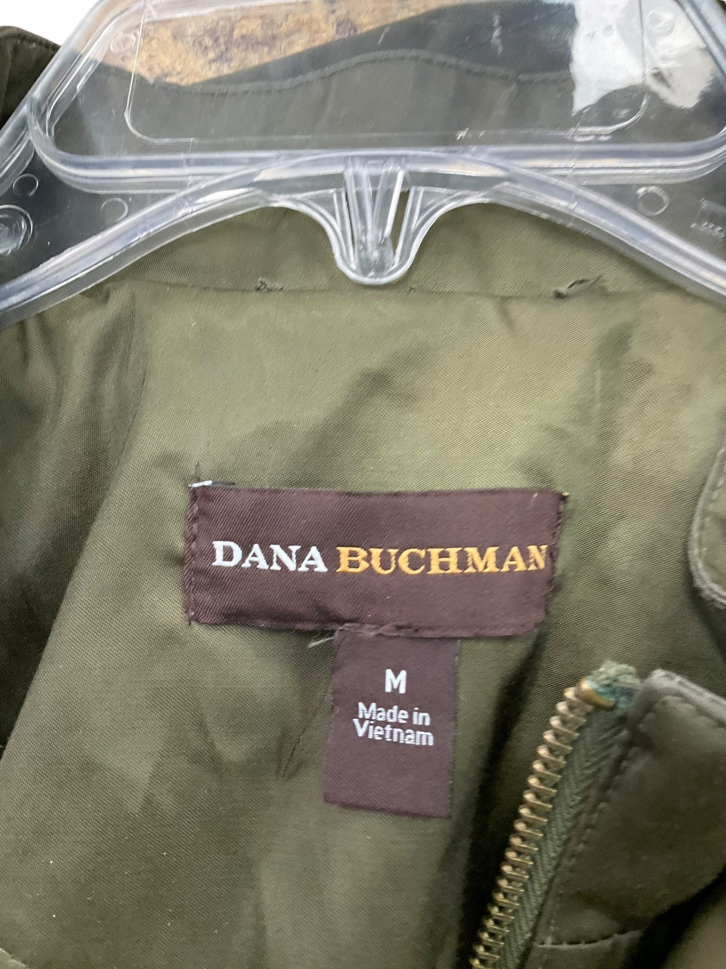 Coat Raincoat By Dana Buchman In Green, Size: M