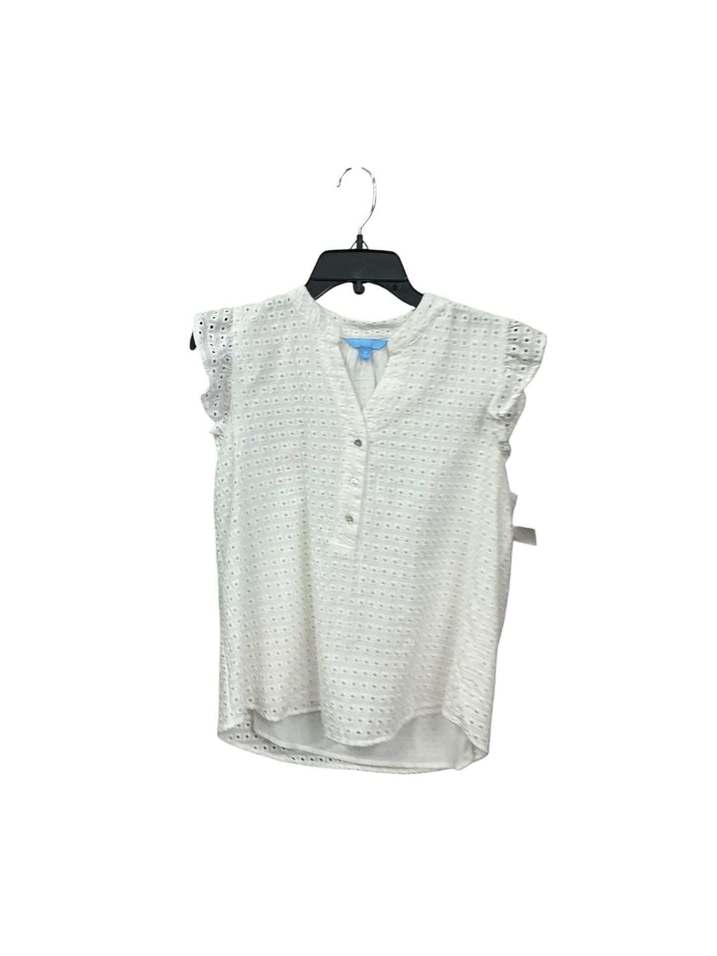 Top Sleeveless By Draper James In White, Size: M