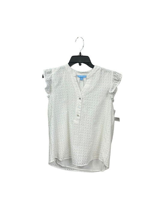 Top Sleeveless By Draper James In White, Size: M