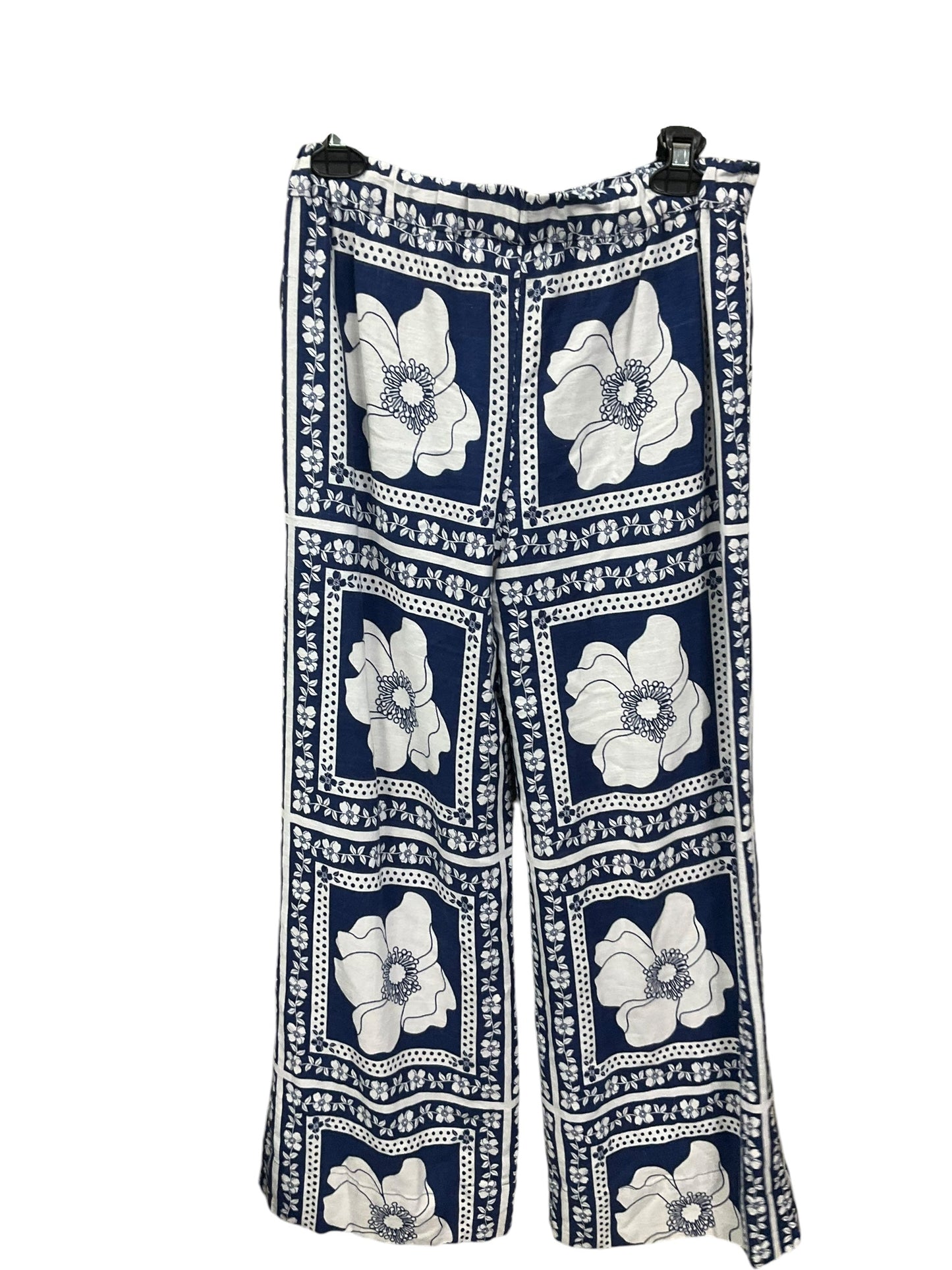 Pants Wide Leg By Draper James In Blue & White, Size: S