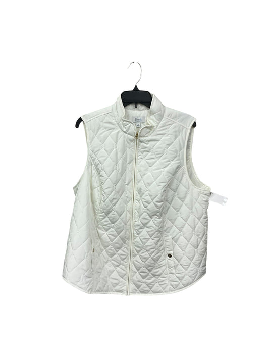 Vest Puffer & Quilted By Croft And Barrow In White, Size: 1x