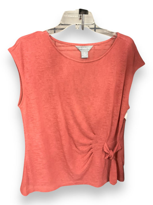 Top Sleeveless By Liz Claiborne In Orange, Size: L