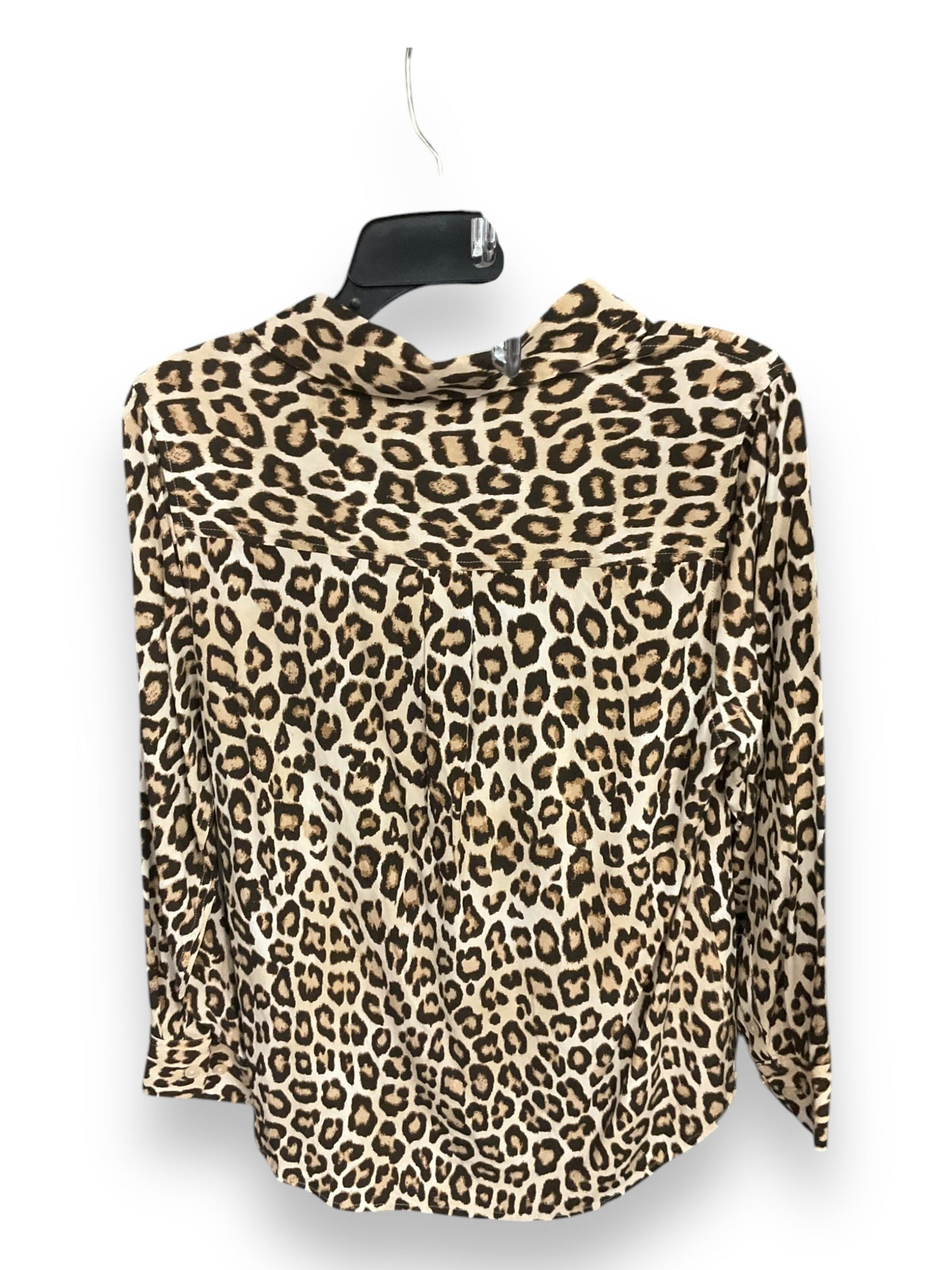 Blouse Long Sleeve By Chicos In Animal Print, Size: M