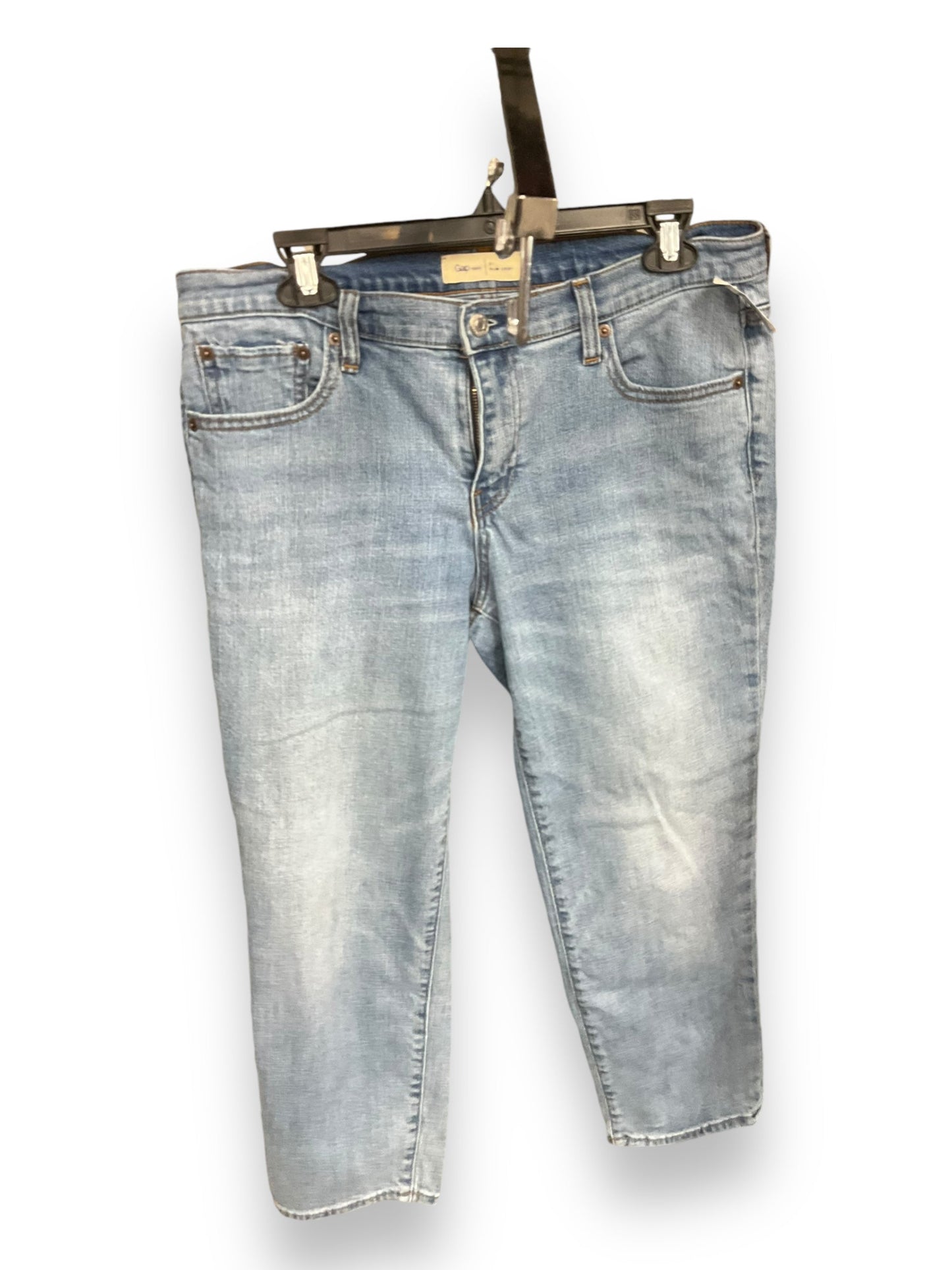 Jeans Cropped By Gap In Blue Denim, Size: 12