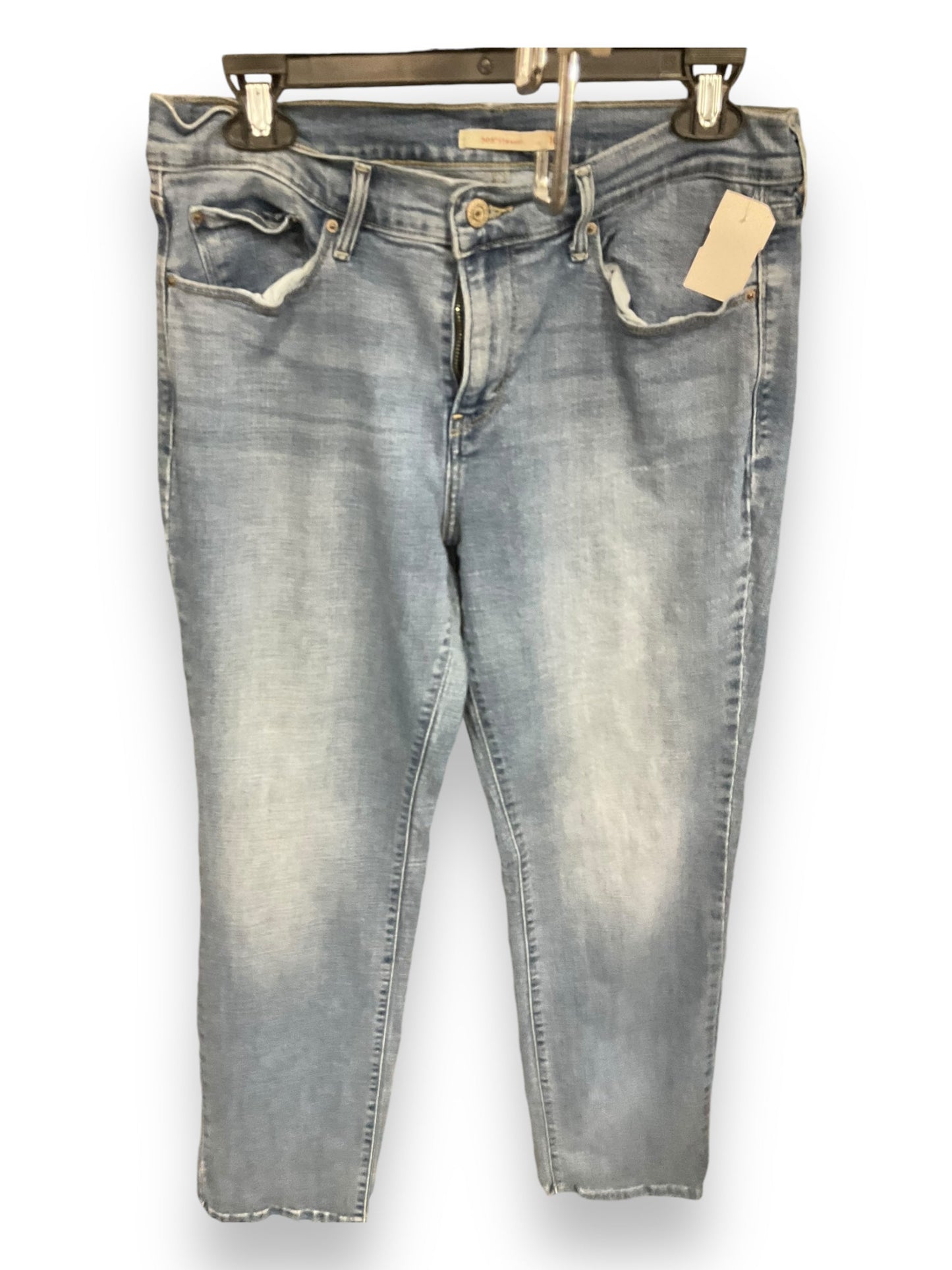 Jeans Straight By Levis In Blue Denim, Size: 10