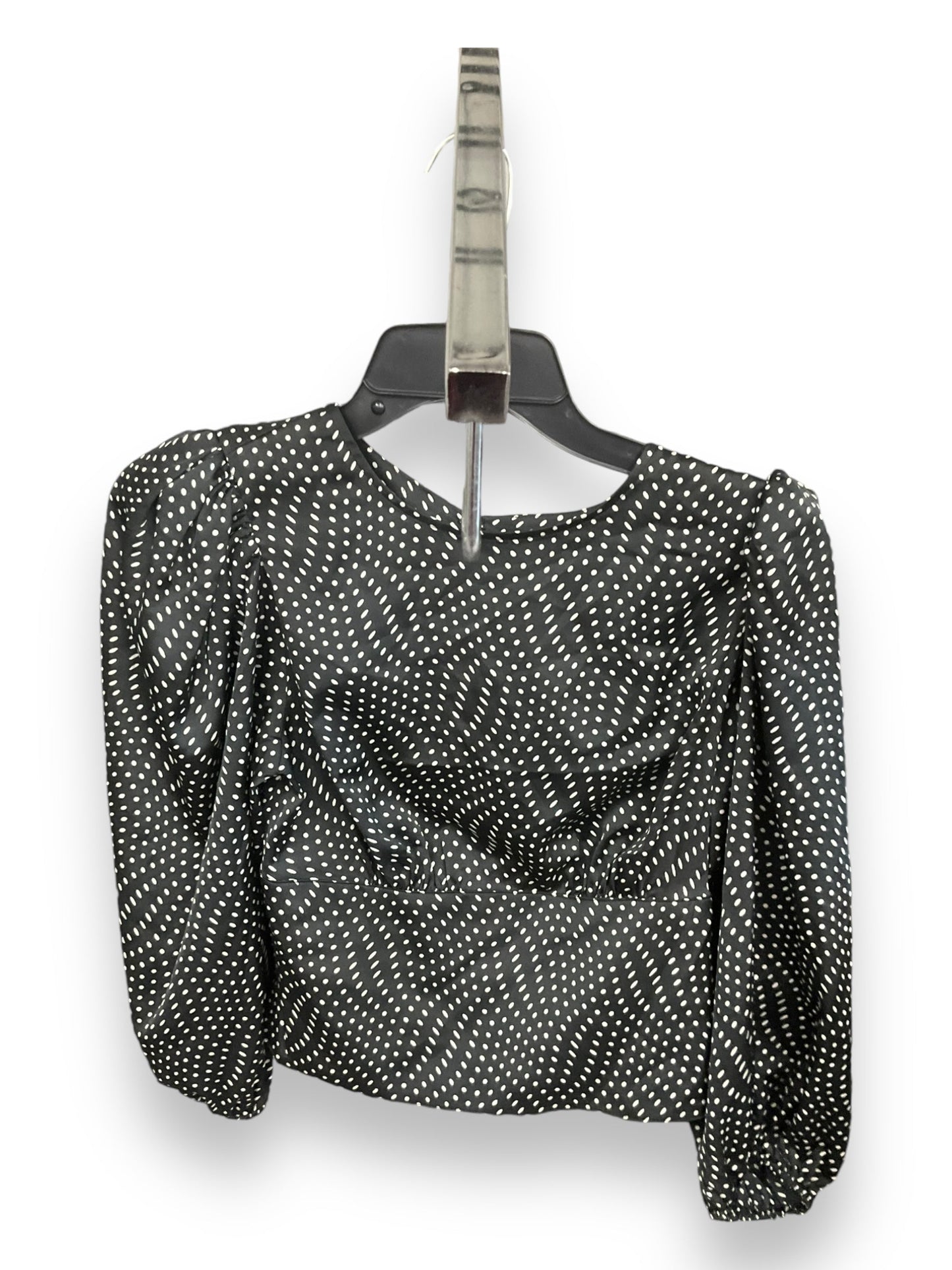 Blouse Long Sleeve By Express In Polkadot Pattern, Size: Xs