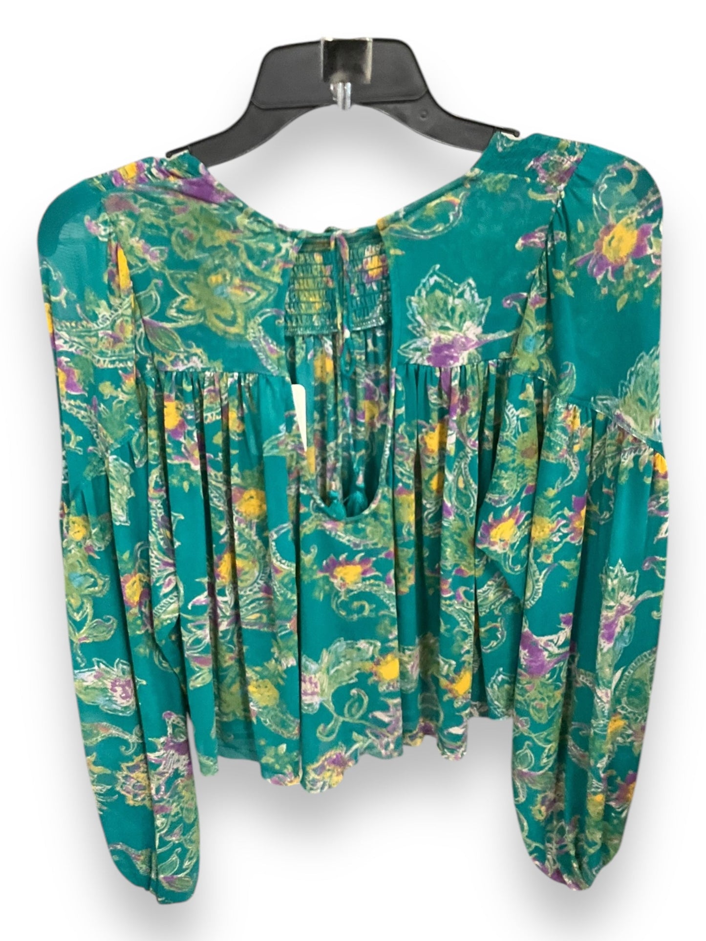 Blouse Long Sleeve By Free People In Multi-colored, Size: Xs