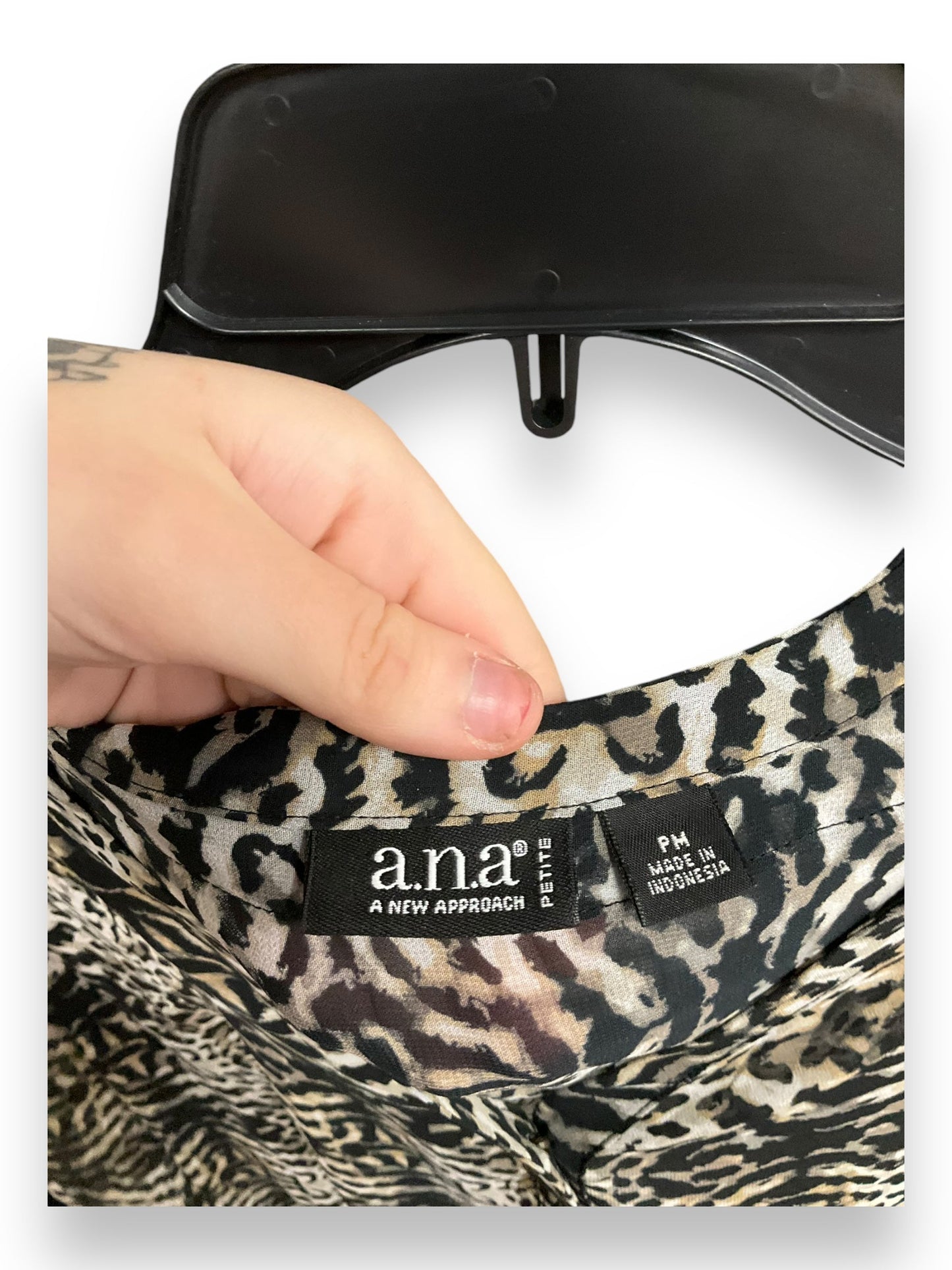 Blouse Long Sleeve By Ana In Animal Print, Size: M