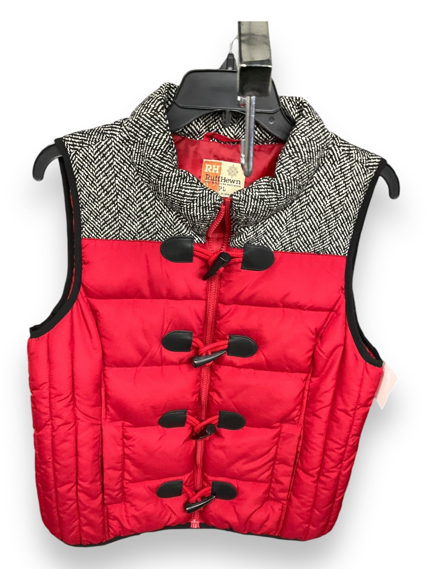 Vest Puffer & Quilted By Ruff Hewn In Red, Size: L