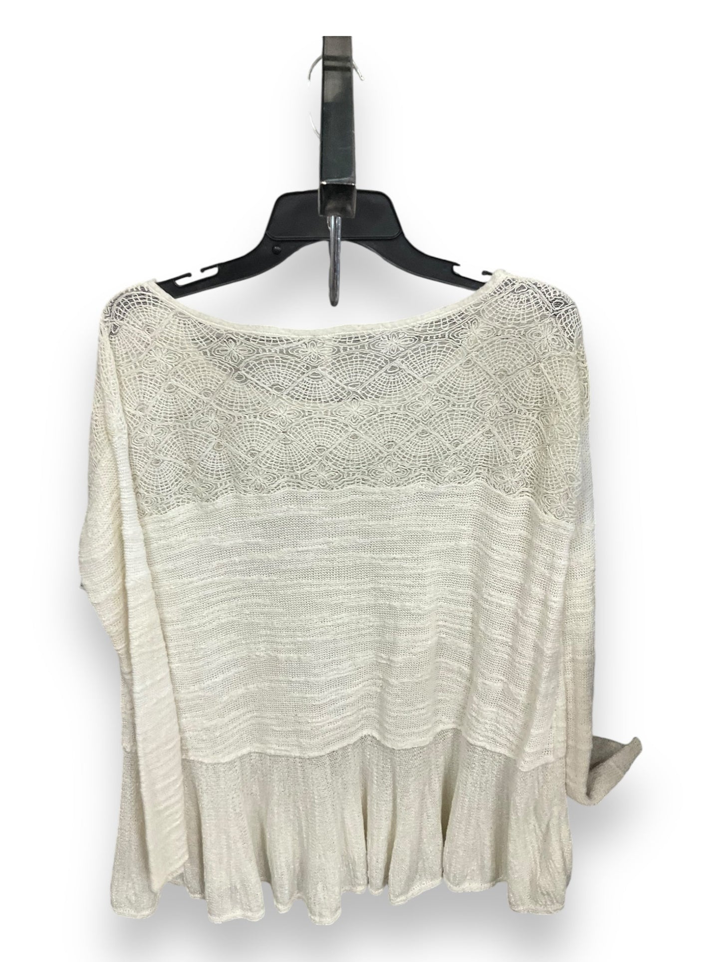 Top Long Sleeve By Free People In Ivory, Size: Xs