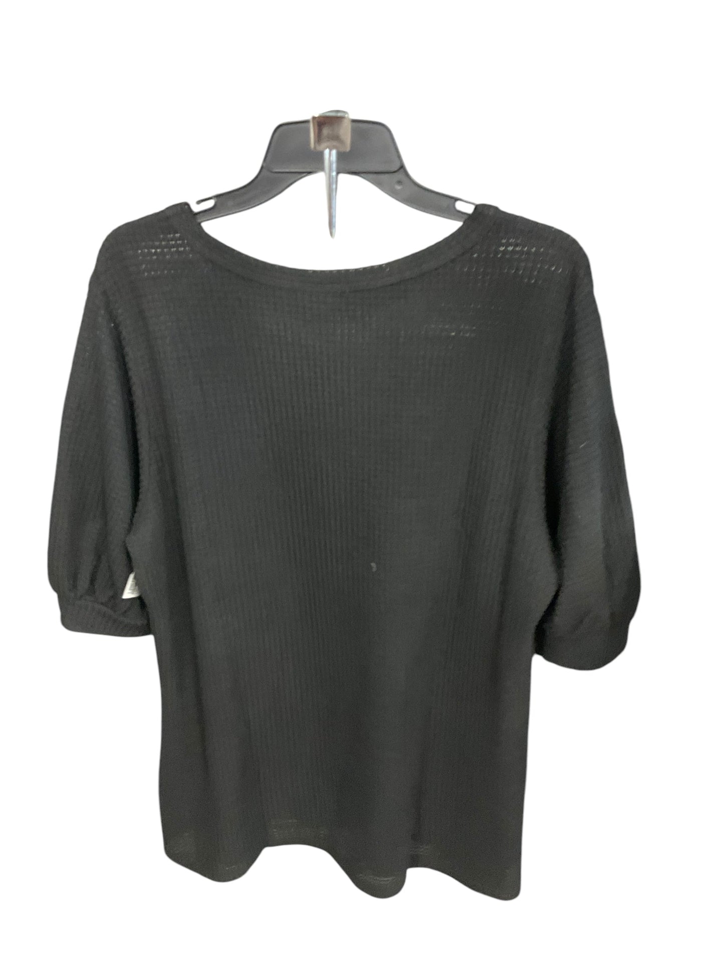 Top Short Sleeve By Clothes Mentor In Black, Size: Xl