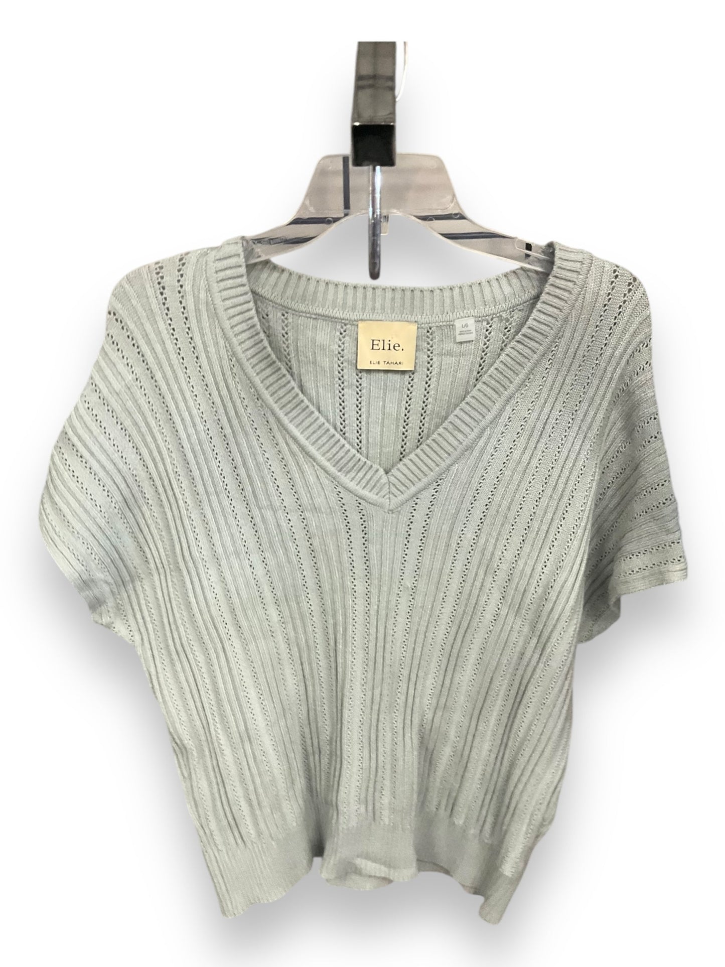 Sweater Short Sleeve By Elie Tahari In Green, Size: L