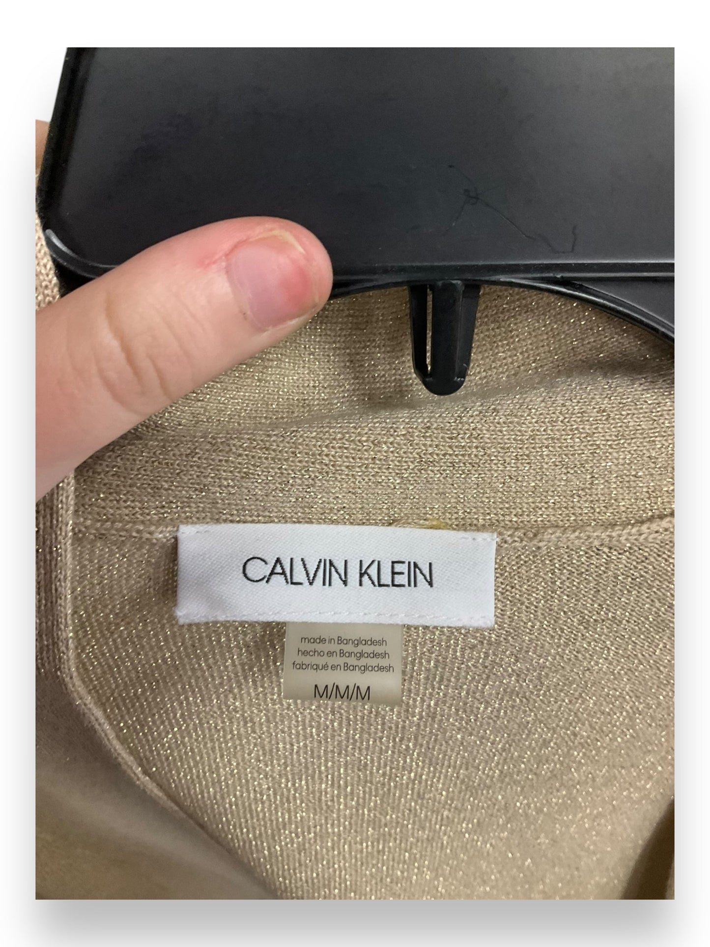 Cardigan By Calvin Klein In Gold, Size: M