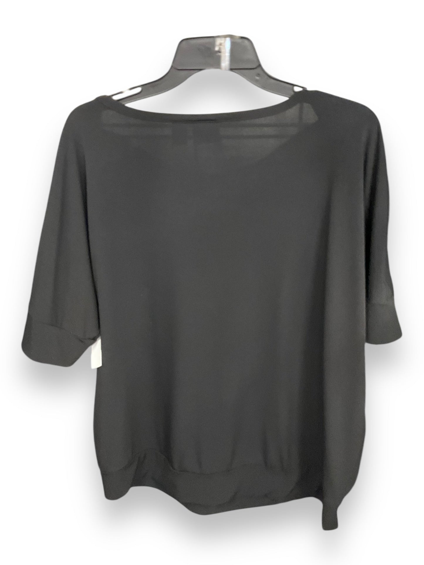 Top Short Sleeve By Chicos In Black, Size: Xl