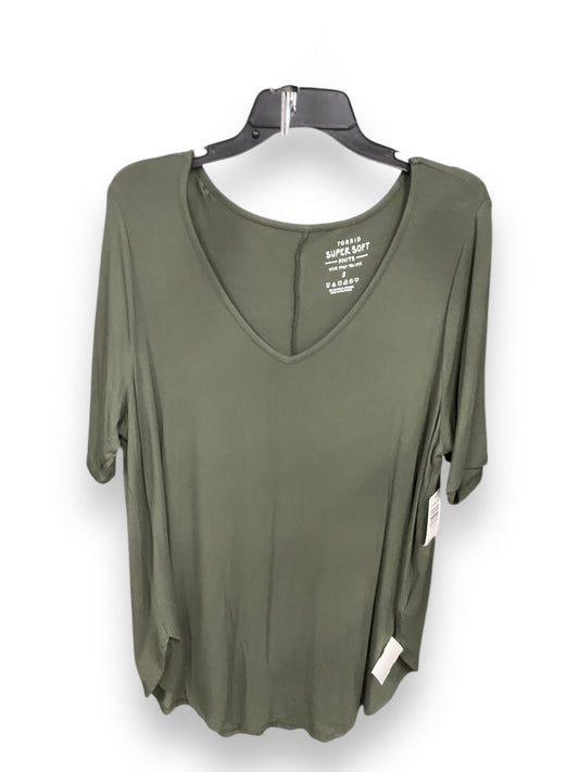 Top Short Sleeve By Torrid In Green, Size: 3x